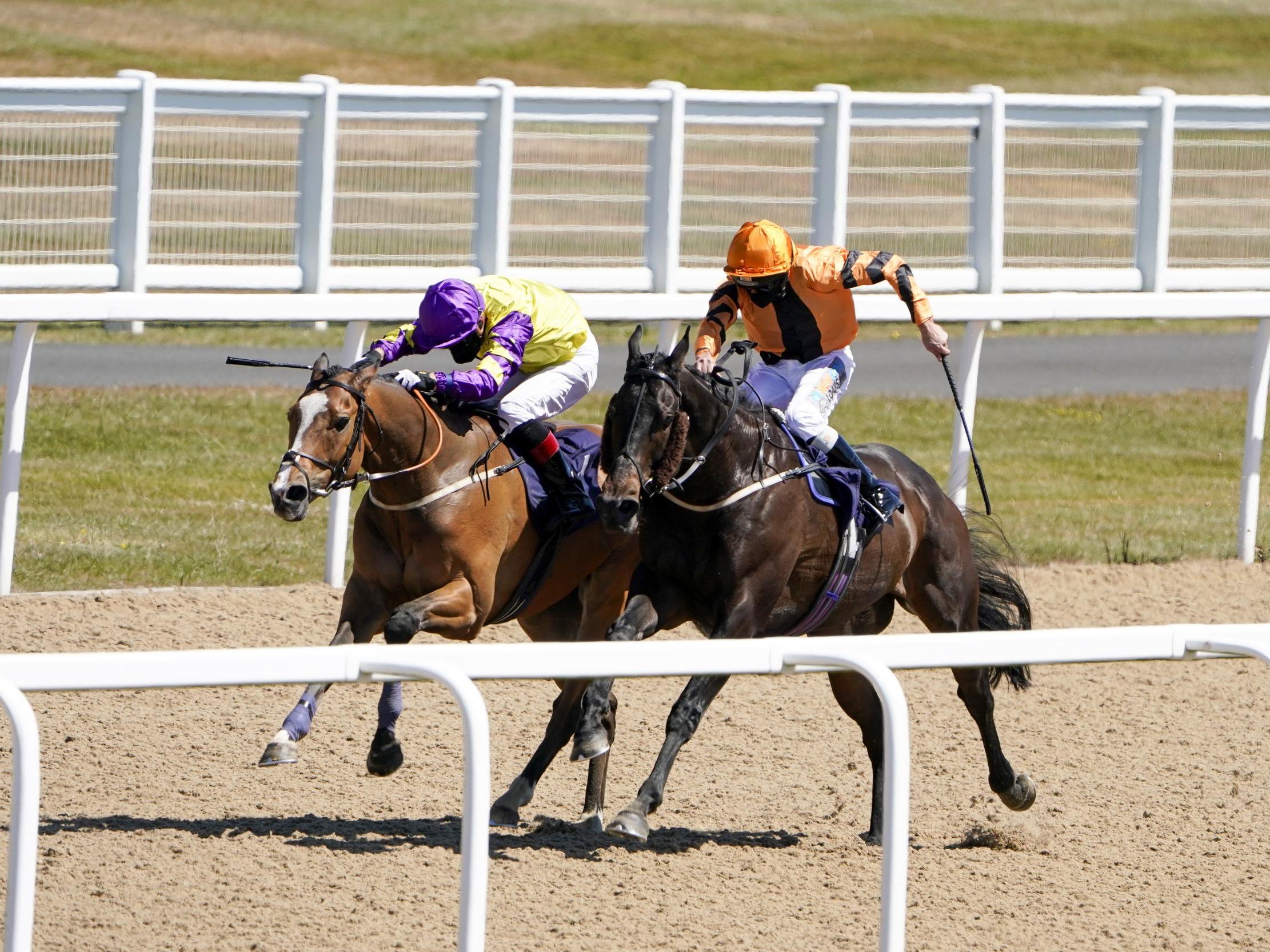 James Sullivan riding Zodiakos at Newcastle