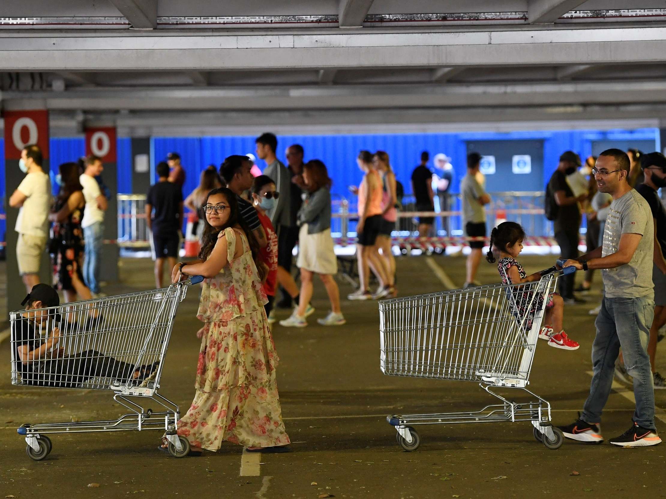 People queue at IKEA in Wembley (Reuters)