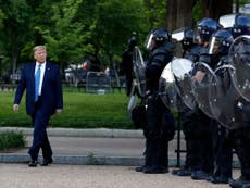 Bishop ‘outraged’ as priests forced from church before Trump photo