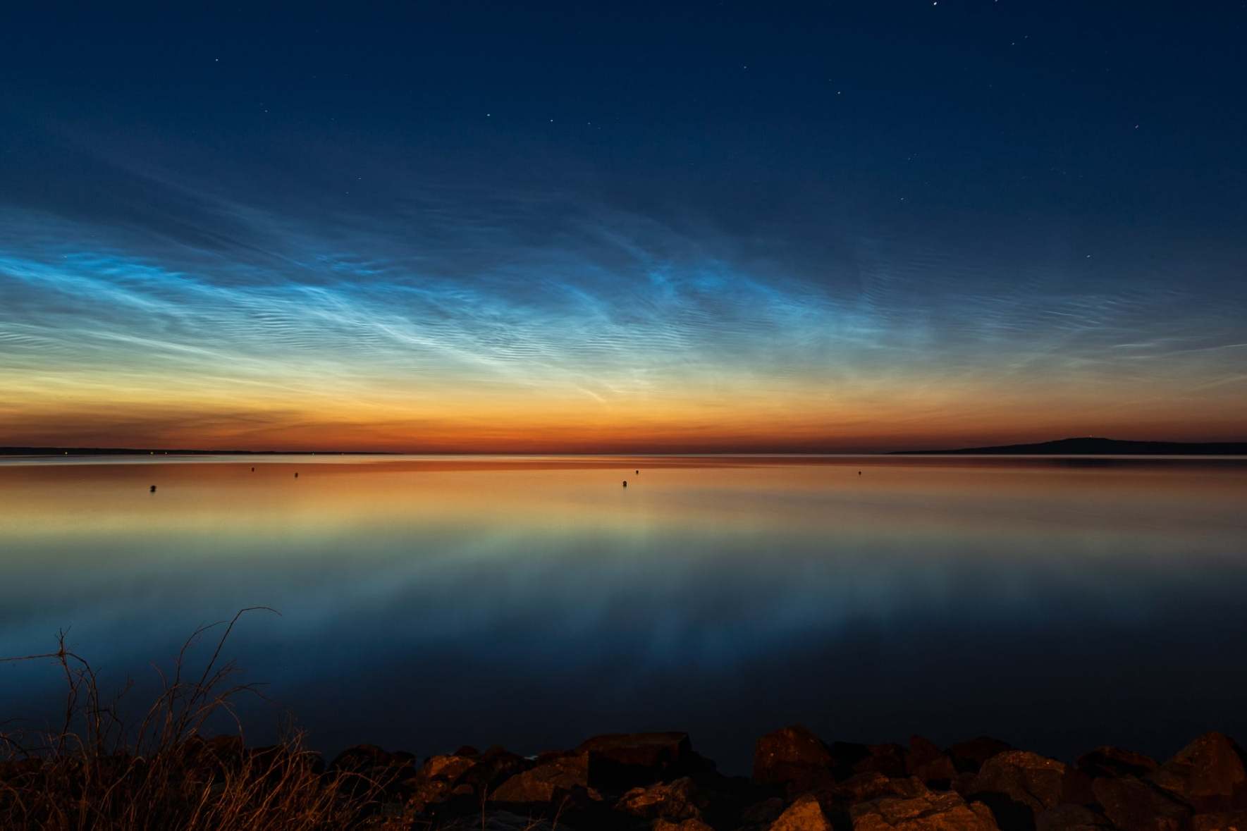 The phenomenon is made of tiny ice crystals, so high up that they are on the edge of space