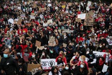 Tens of thousands march in London for justice for George Floyd