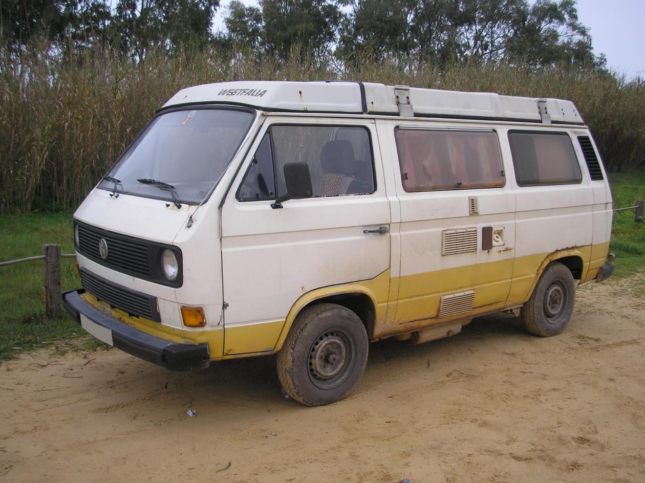 The VW camper van that the suspect lived in