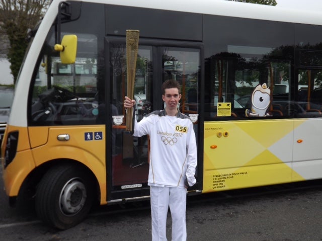 Read carrying the Olympic torch in 2012