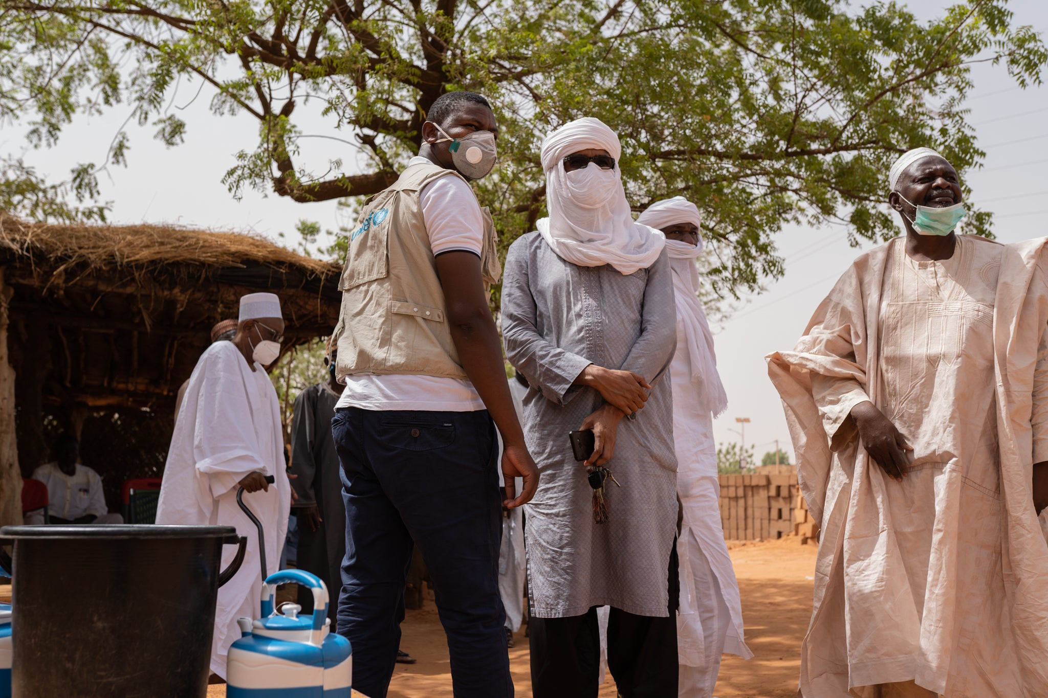 Unicef is working on the ground to support coronavirus public awareness campaigns in Niamey, Niger, but lockdown means aid coverage is patchy