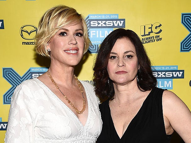 Sheedy and Molly Ringwald attend a 30th anniversary celebration of ‘The Breakfast Club’ in 2015 (Getty)