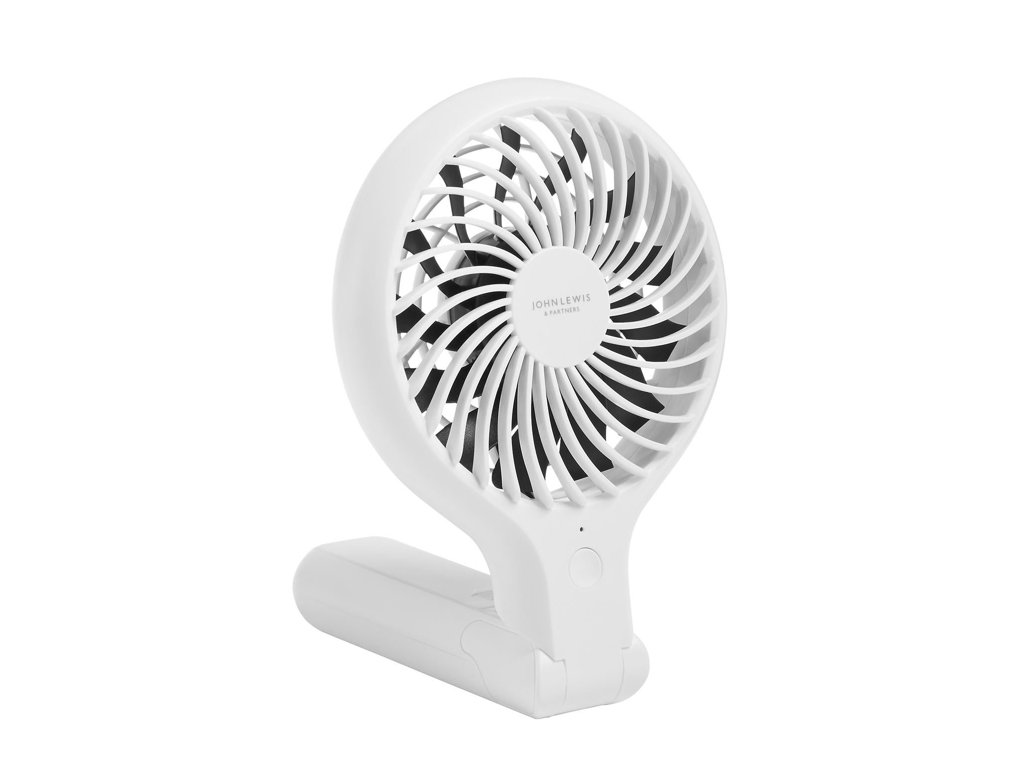 Compact and portable, you can bring this fan into the garden or on your next picnic to keep you and your kids cool (John Lewis and Partners)