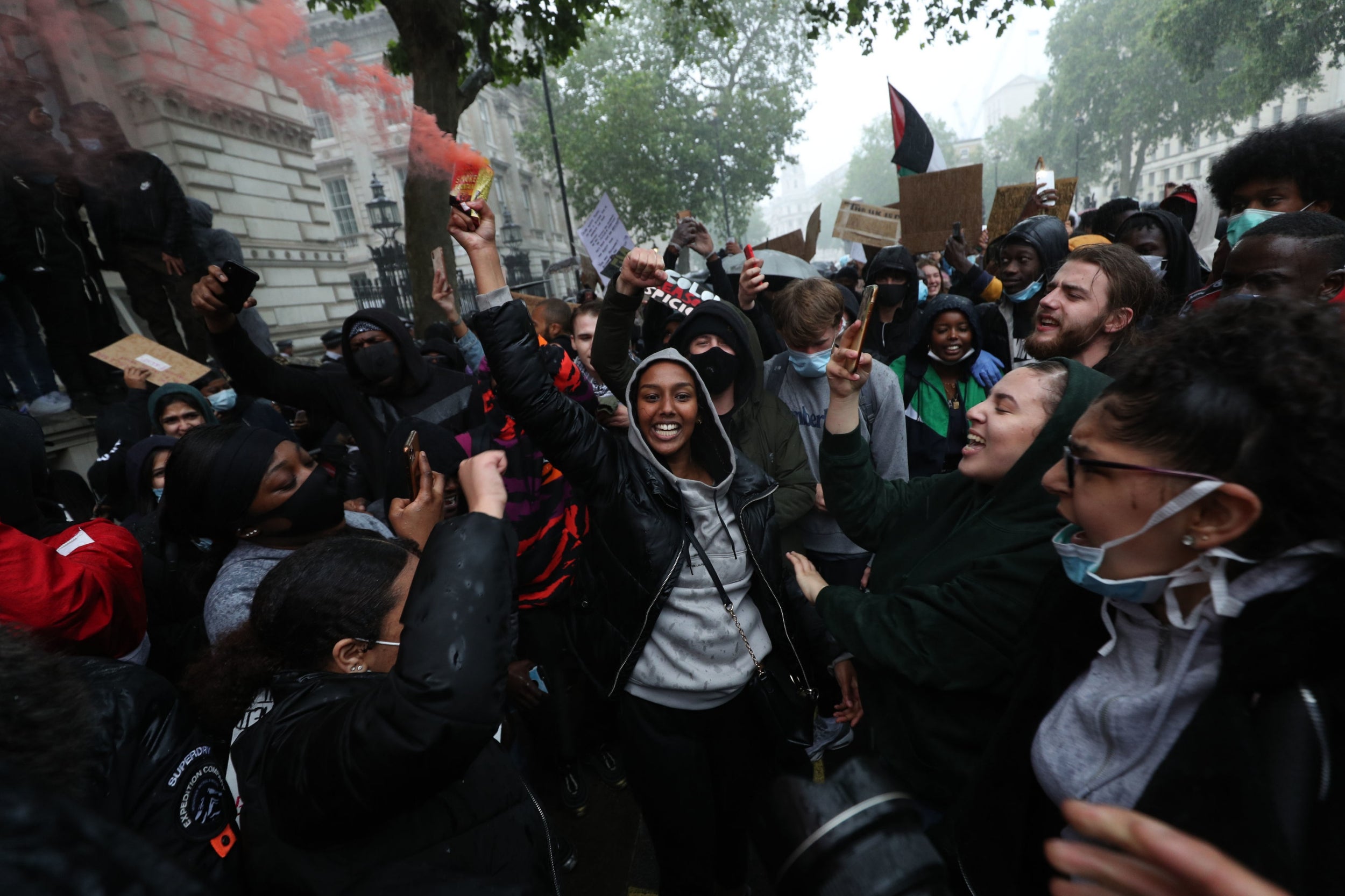 Black Lives Matter protesters in Parliament Square
