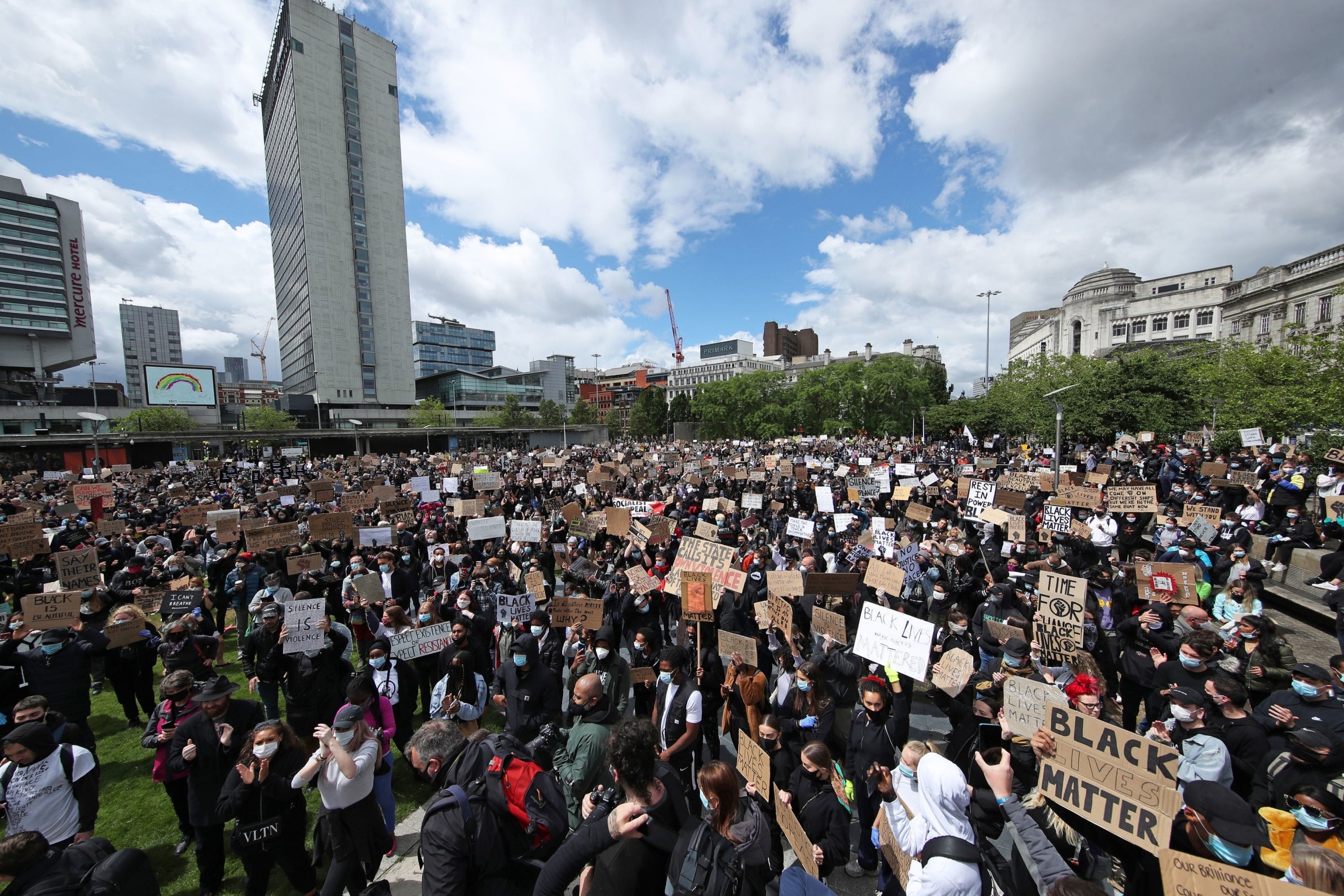 Anti-racism protests in Manchester last week
