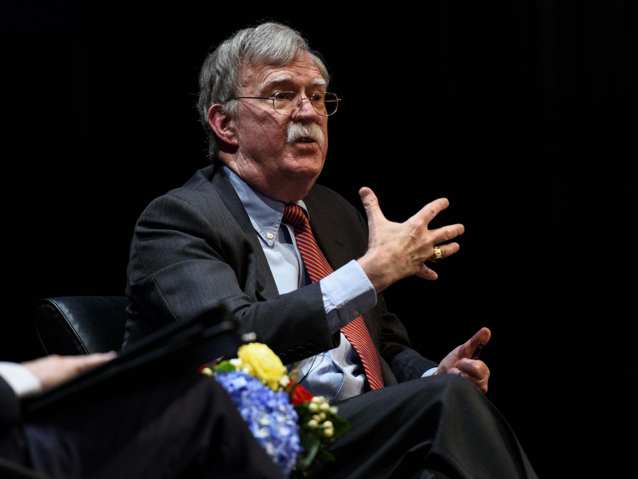 Former national security advisor John Bolton speaking in February
