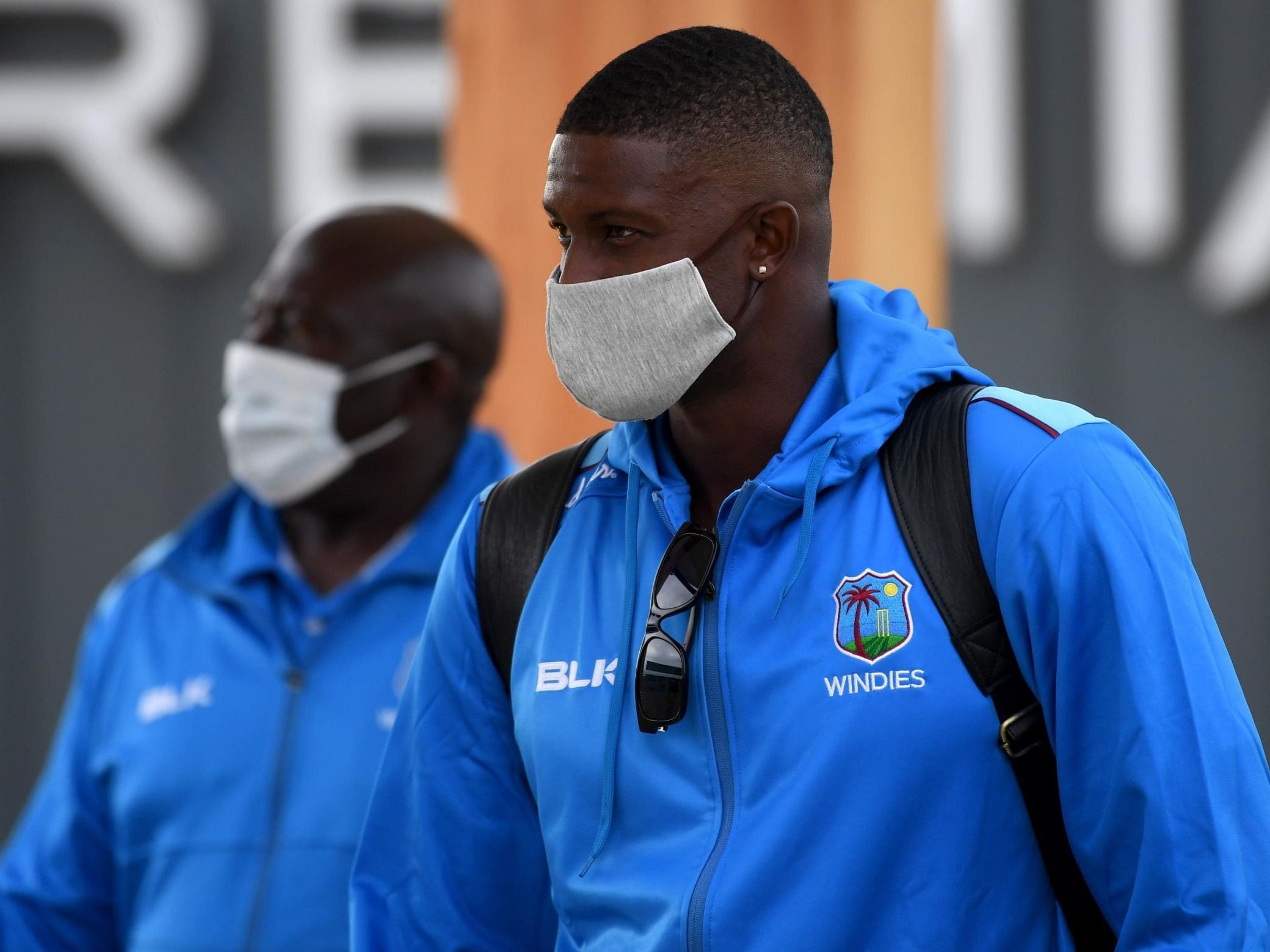 Jason Holder arrives in Manchester ahead of the Test series