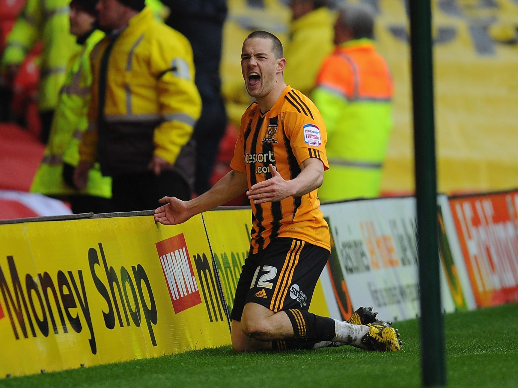 Matty Fryatt celebrates scoring for Hull in 2011