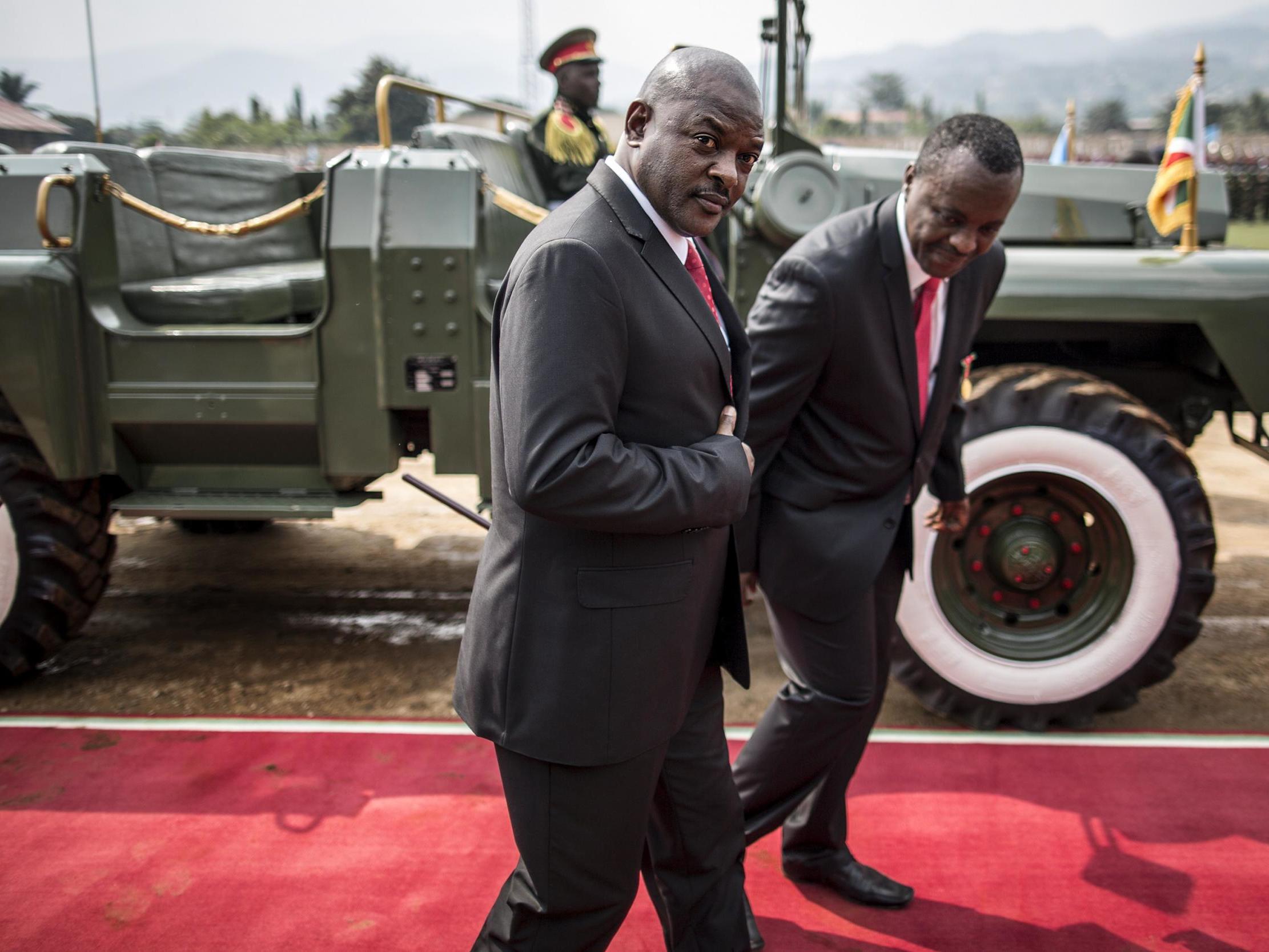 Nkurunziza at celebrations marking the 53rd anniversary of Burundi’s independence in 2015