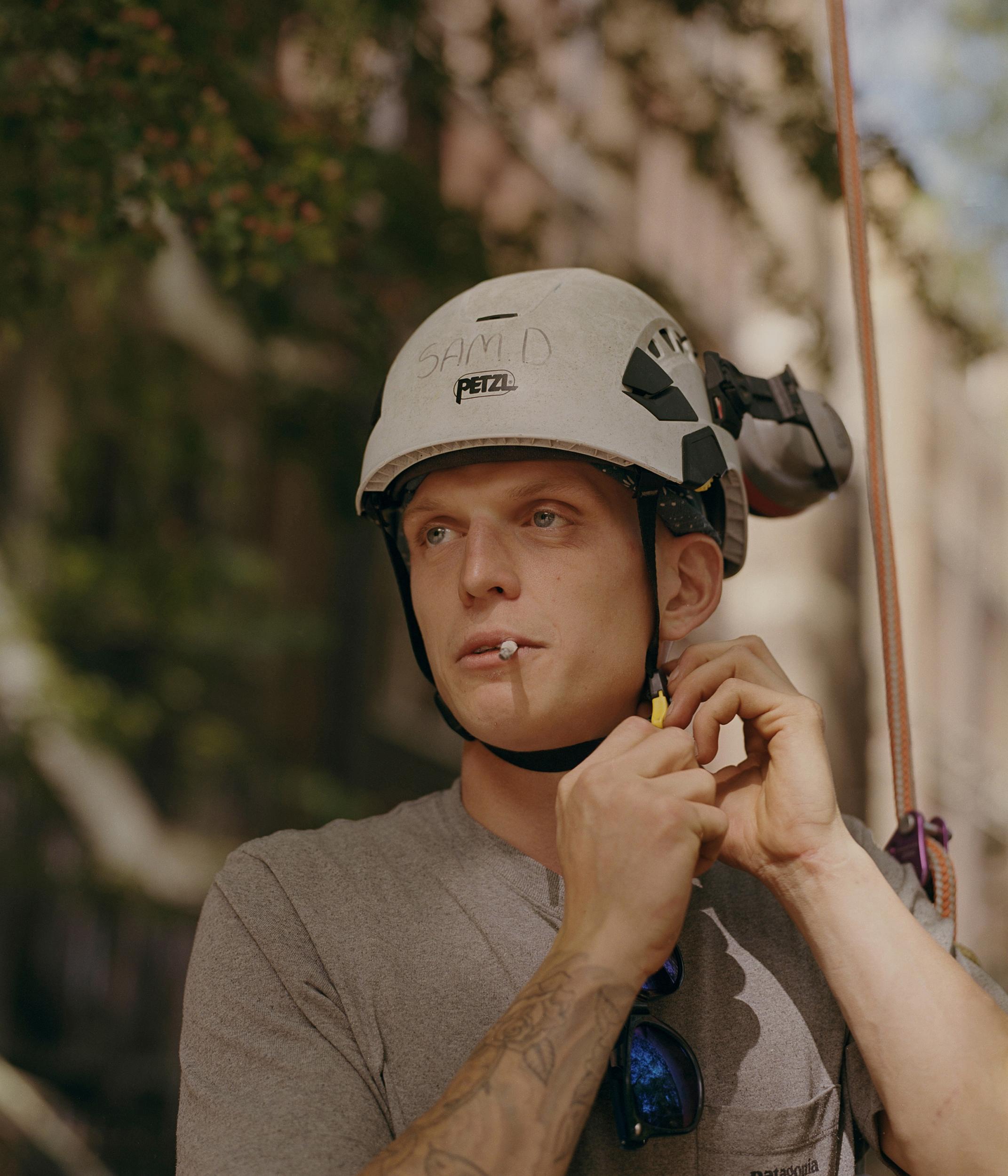 Davis is a rock climber in his spare time and says fitness is key to being a tree surgeon