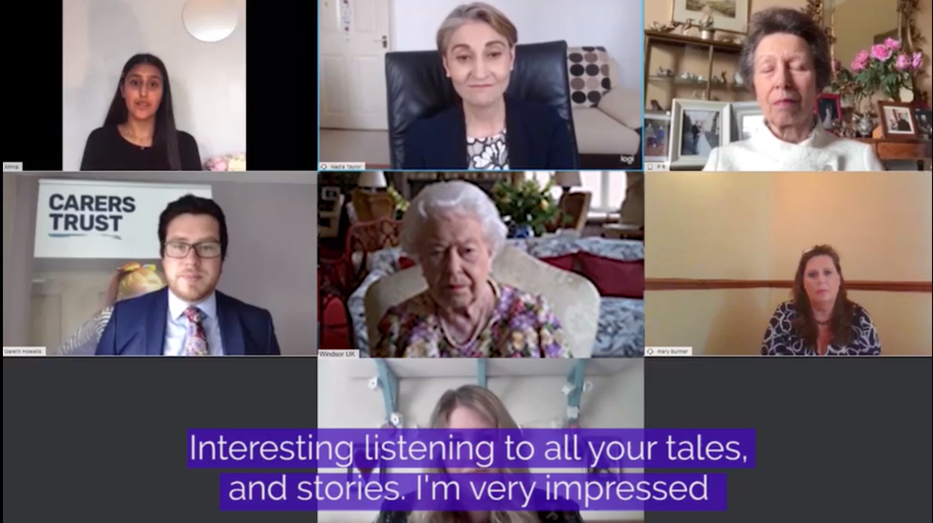 The Queen and Princess Anne speak to carers for Carers Week 2020