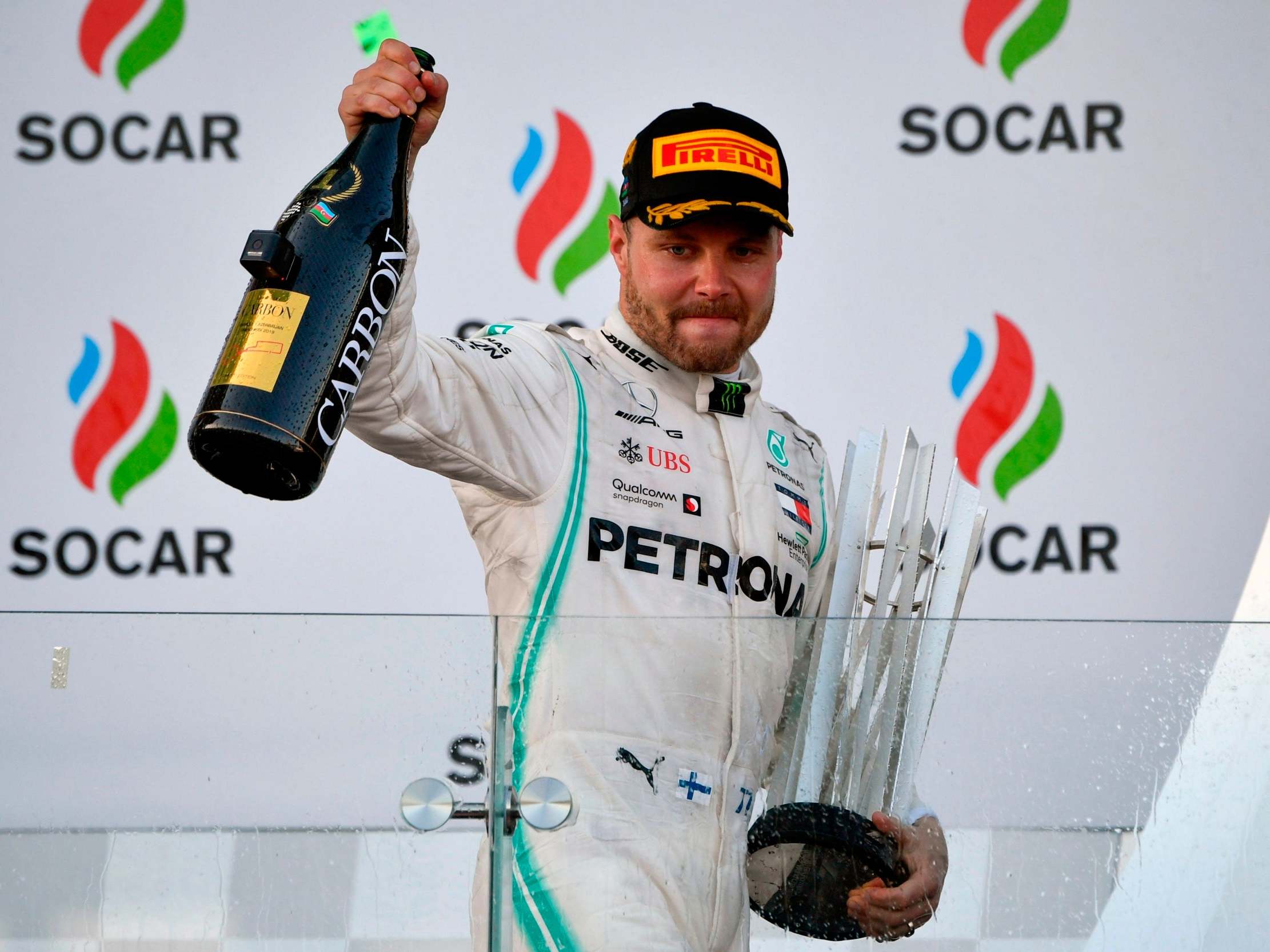 Valtteri Bottas laughed off suggestions he will be replaced at Mercedes by Sebastian Vettel next season