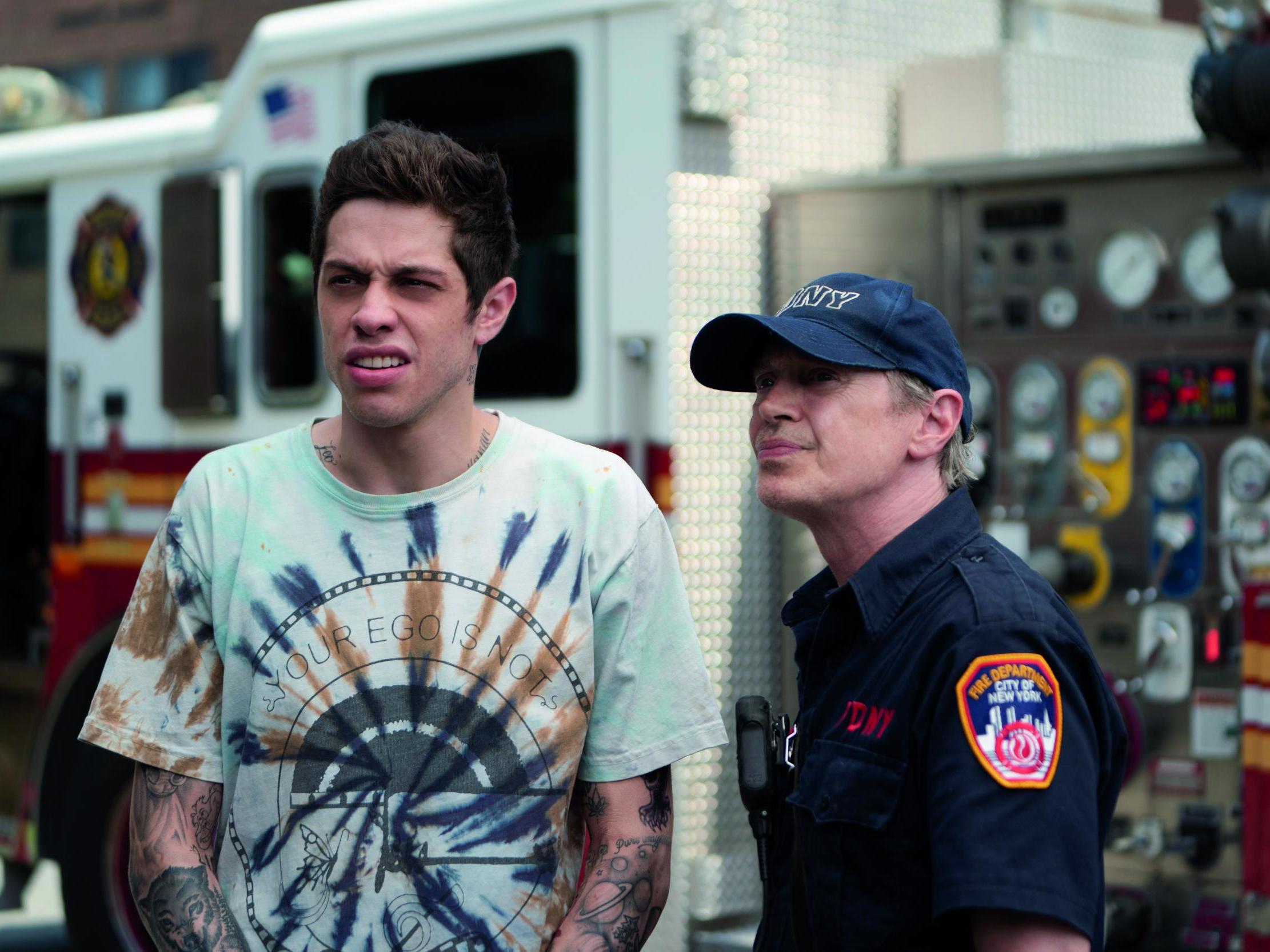 Scott Carlin (Pete Davidson) and Papa (Steve Buscemi) in ‘The King of Staten Island’