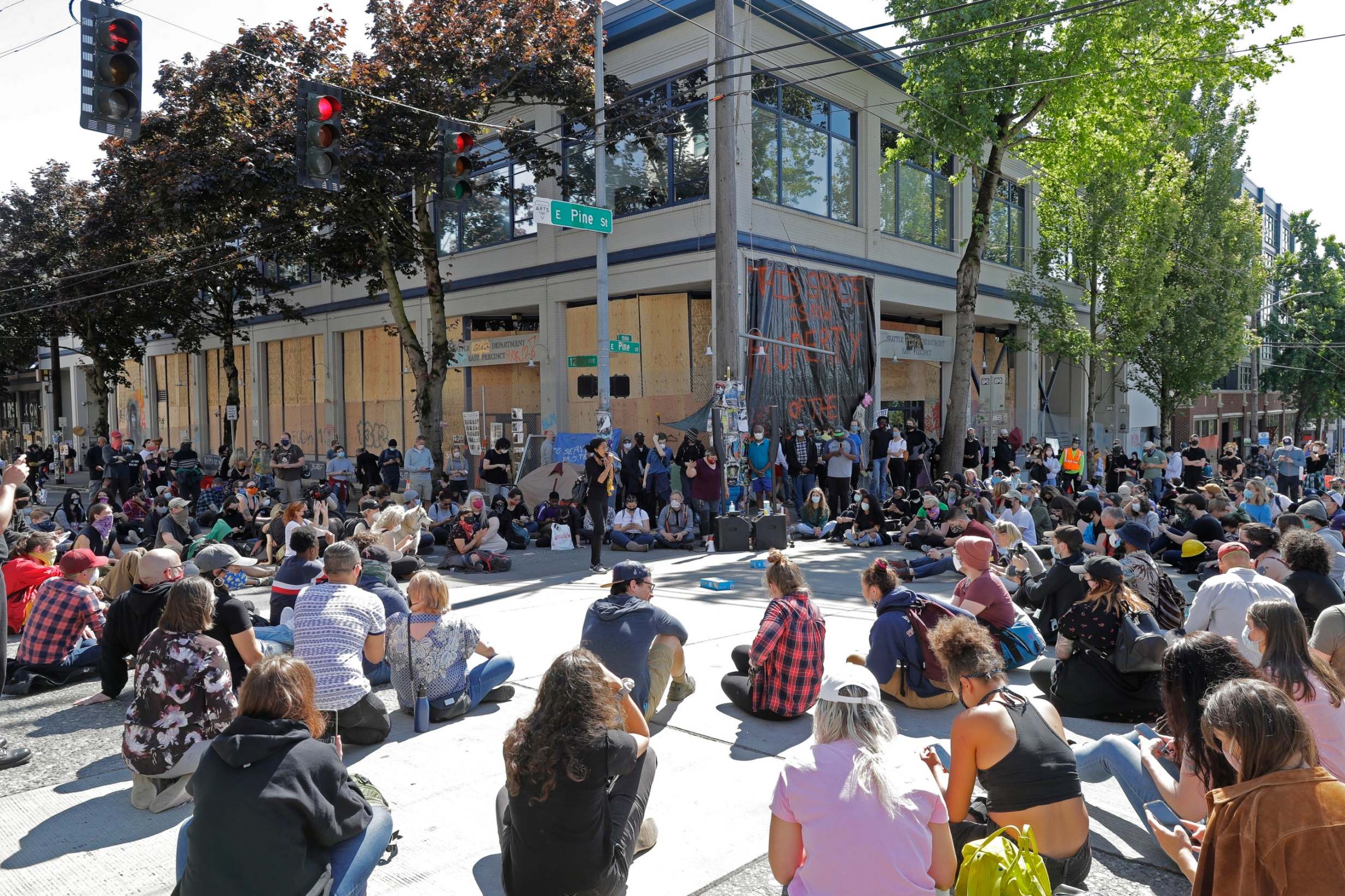 Protesters have occupied streets by Seattle police station to form Capitol Hill Autonomous Zone