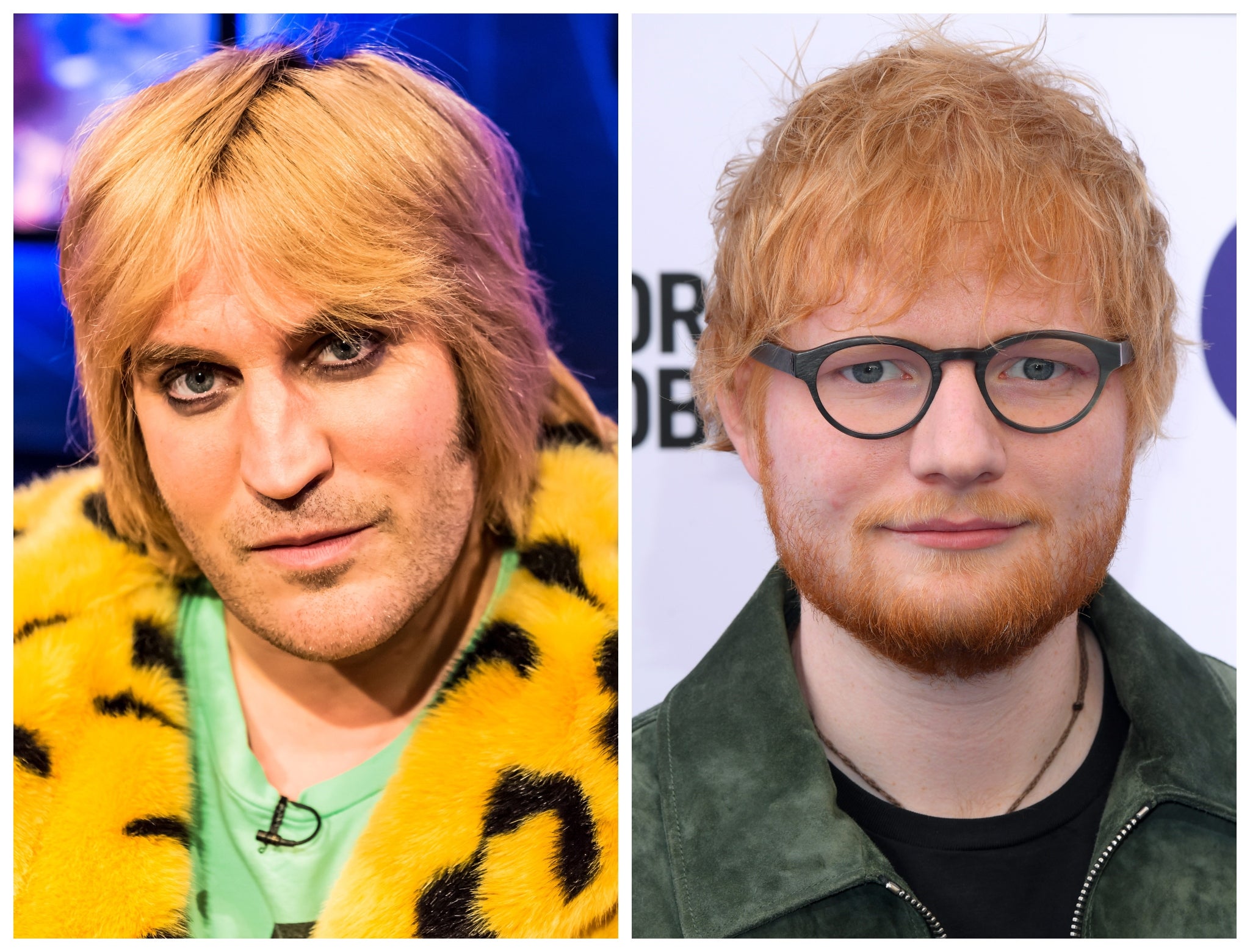 Noel Fielding made a portrait of Ed Sheeran