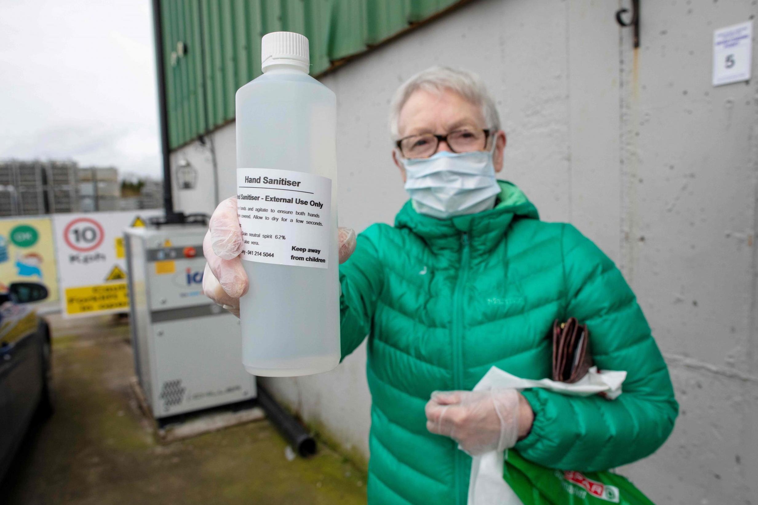 Many distilleries across Europe, like this one near Dublin, have been repurposed to help beat coronavirus (AFP/Getty)
