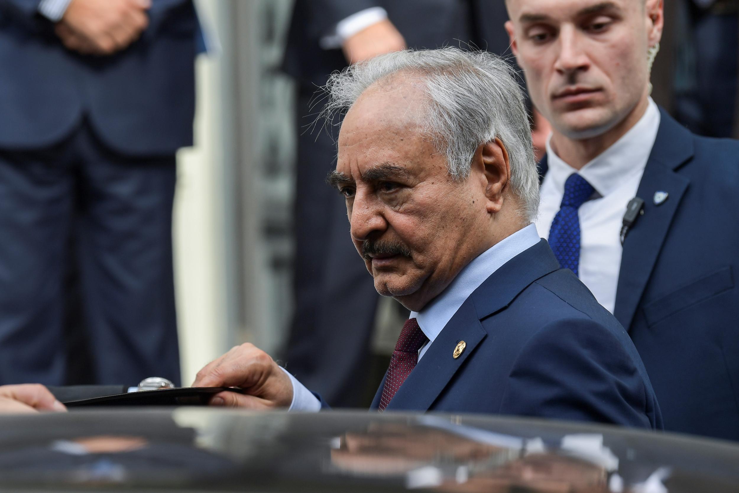 Libyan strongman Khalifa Haftar in Athens in January (AFP/Getty)