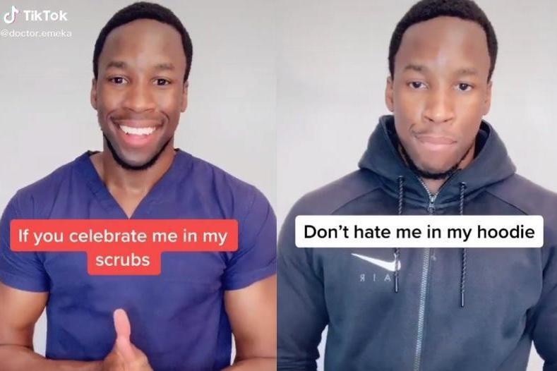 Black doctor shares powerful message about discrimination (TikTok)