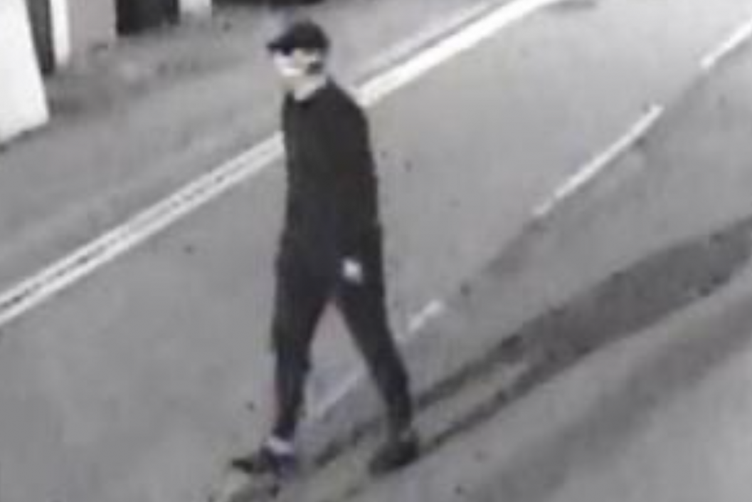 A CCTV image of a man police want to speak to over the incident (North Wales Police )