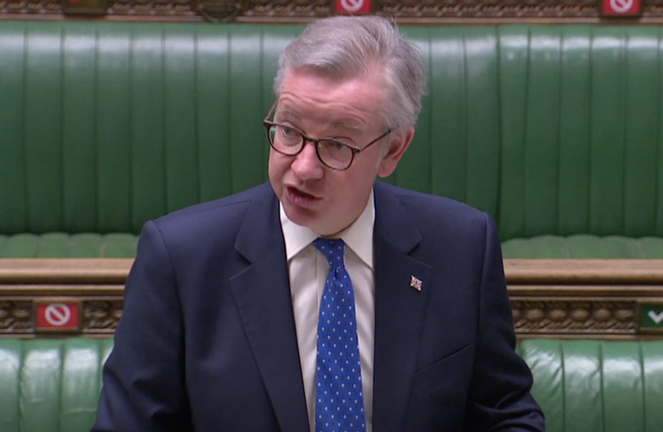 Michael Gove answers questions in the House of Commons