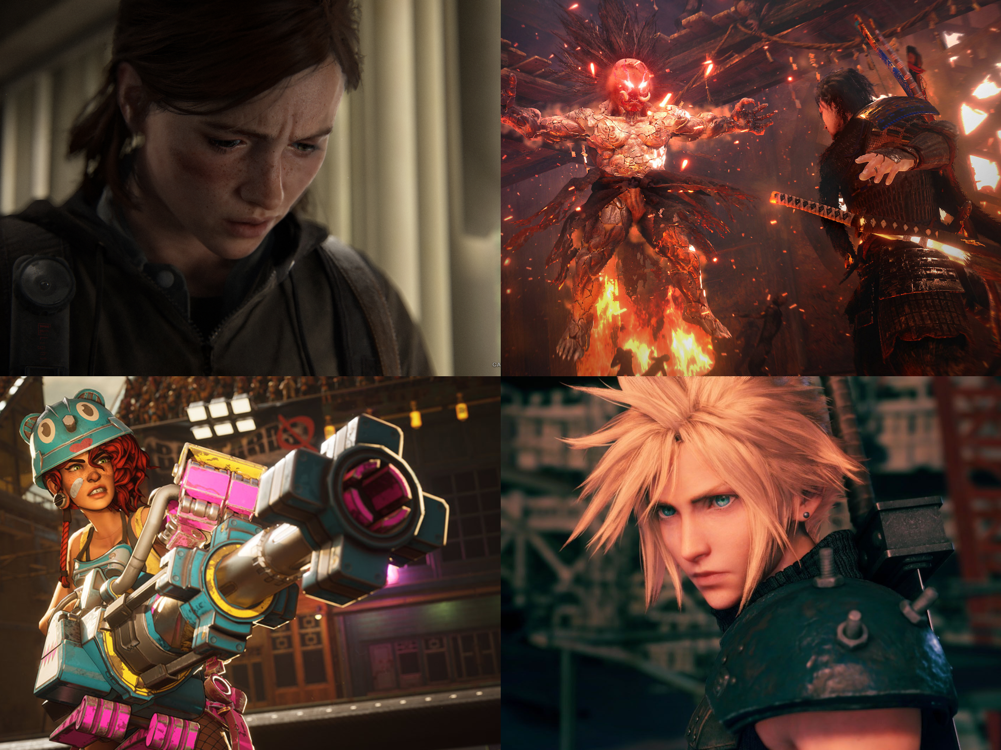 'The Last of Us Part II', 'Nioh 2', 'Final Fantasy VII Remake' and 'Bleeding Edge'