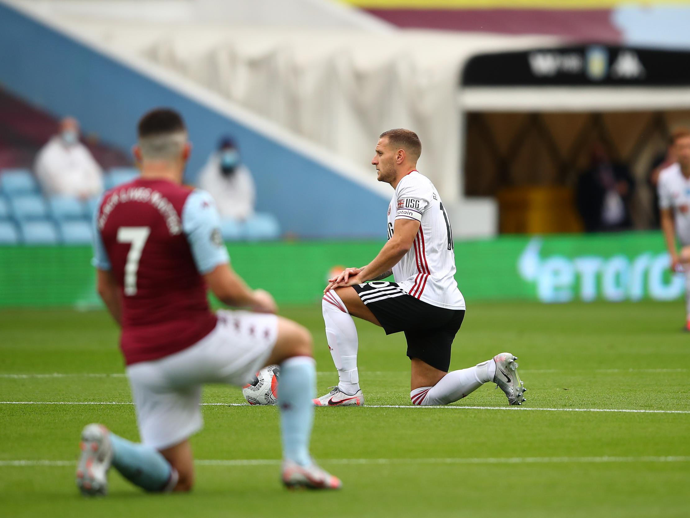 Players took a knee in the Premier League on Wednesday