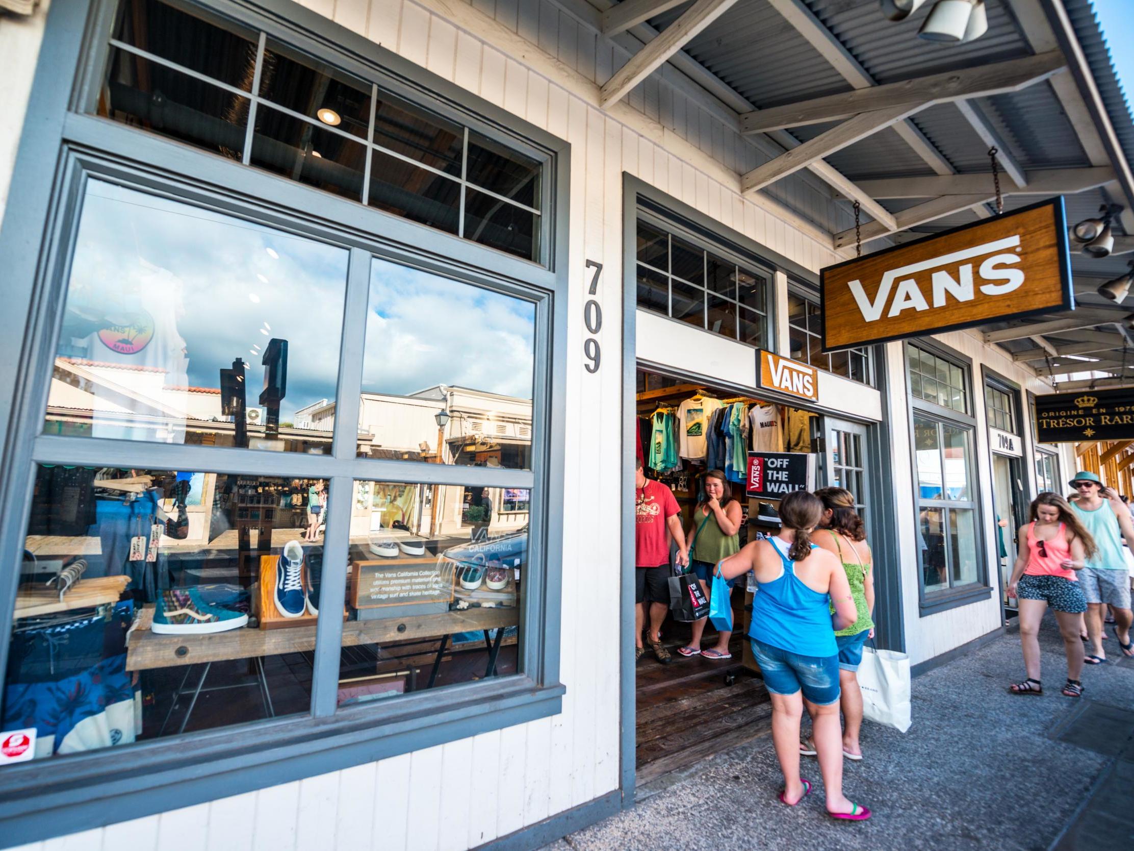 Stock image of Vans store.