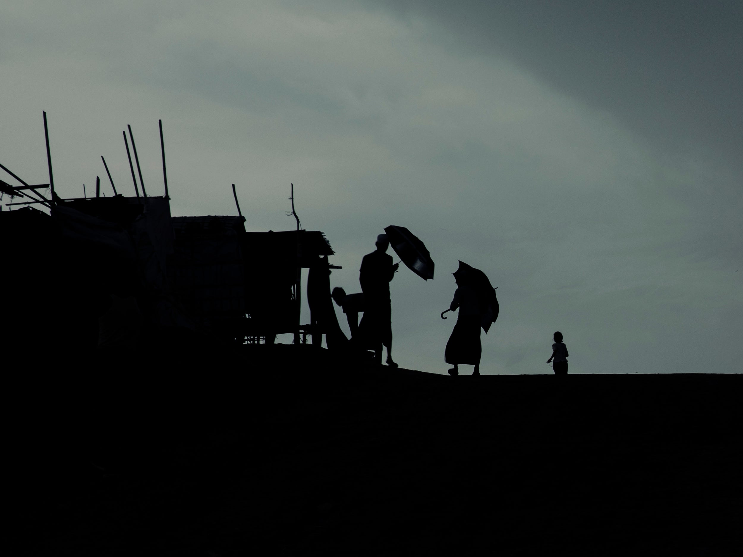 Gloomy skies in Bangladesh where many displaced Rohingya migrants now reside