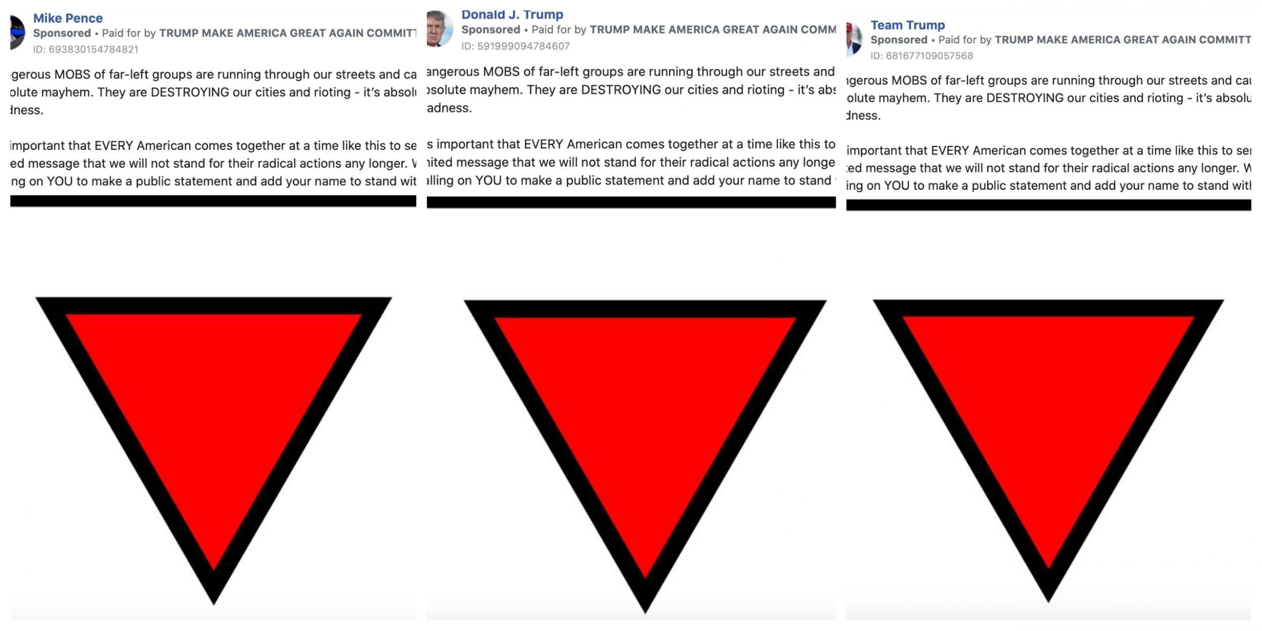 Trump ads removed from Facebook for ‘violating our policy against organized hate’ 