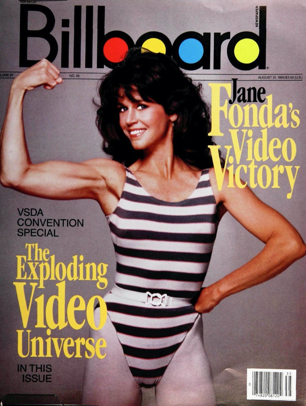 Jane Fonda on the August 1985 cover of ‘Billboard’