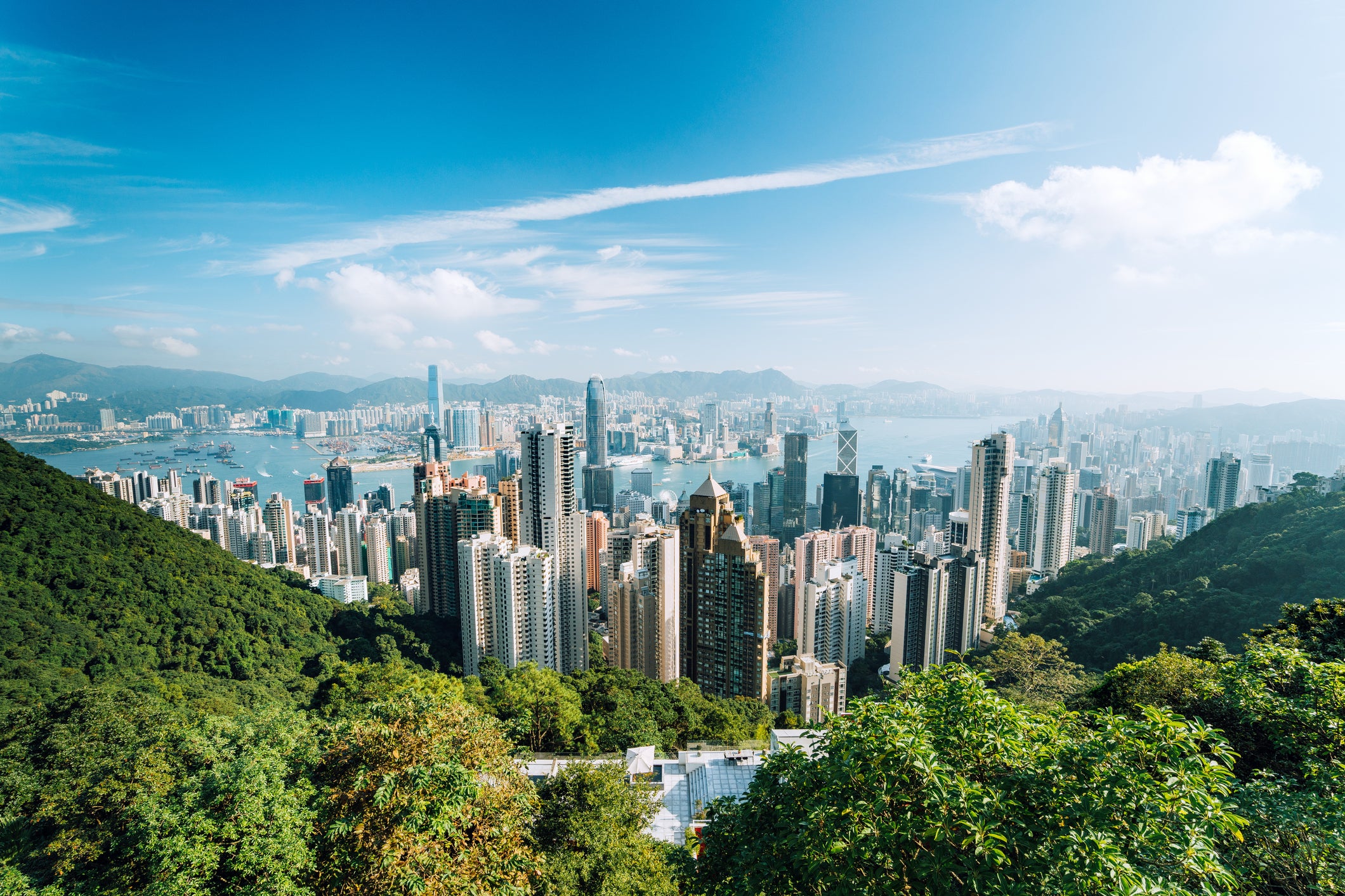 The Hong Kong skyline