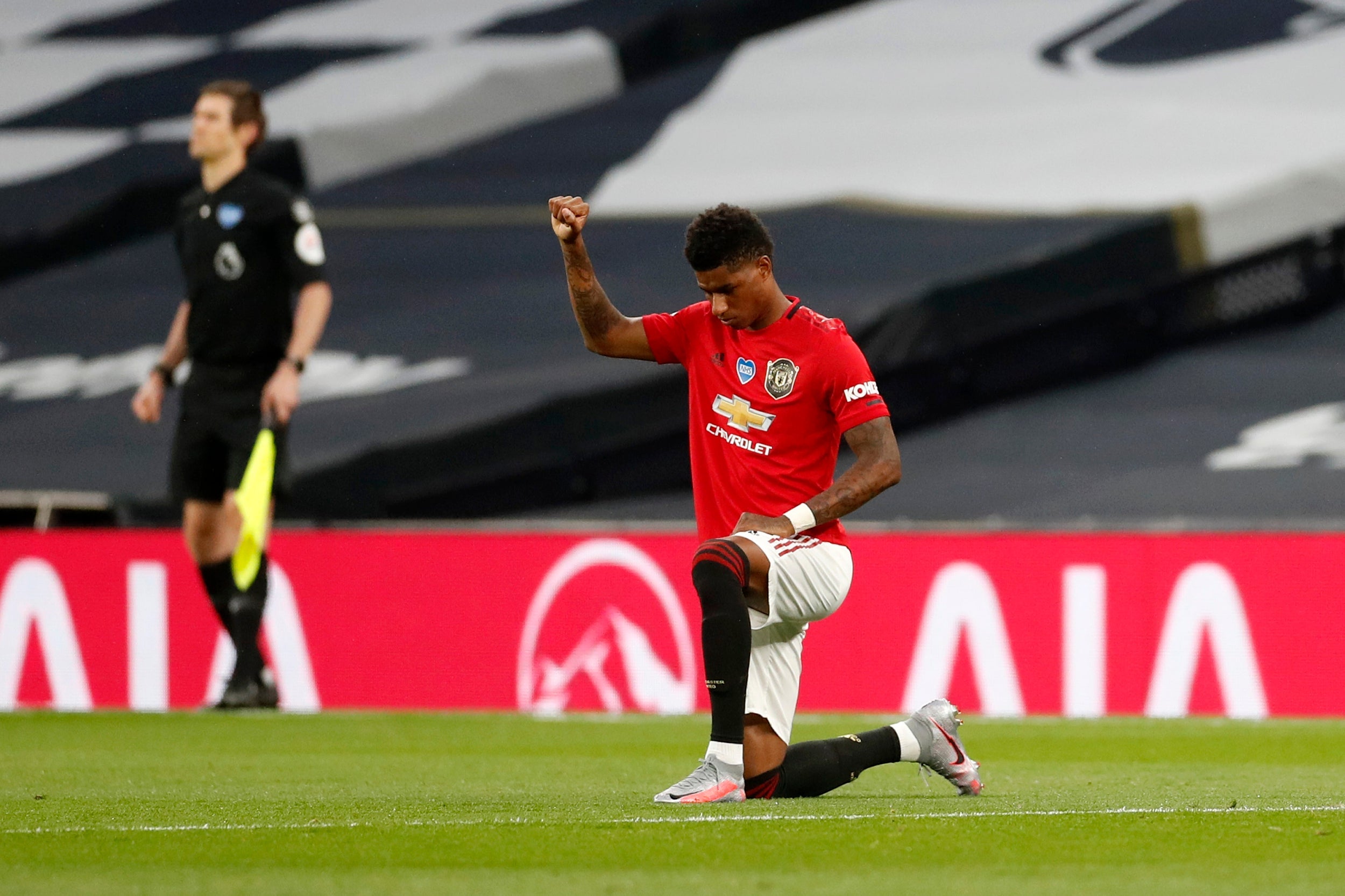 Marcus Rashford before kick-off