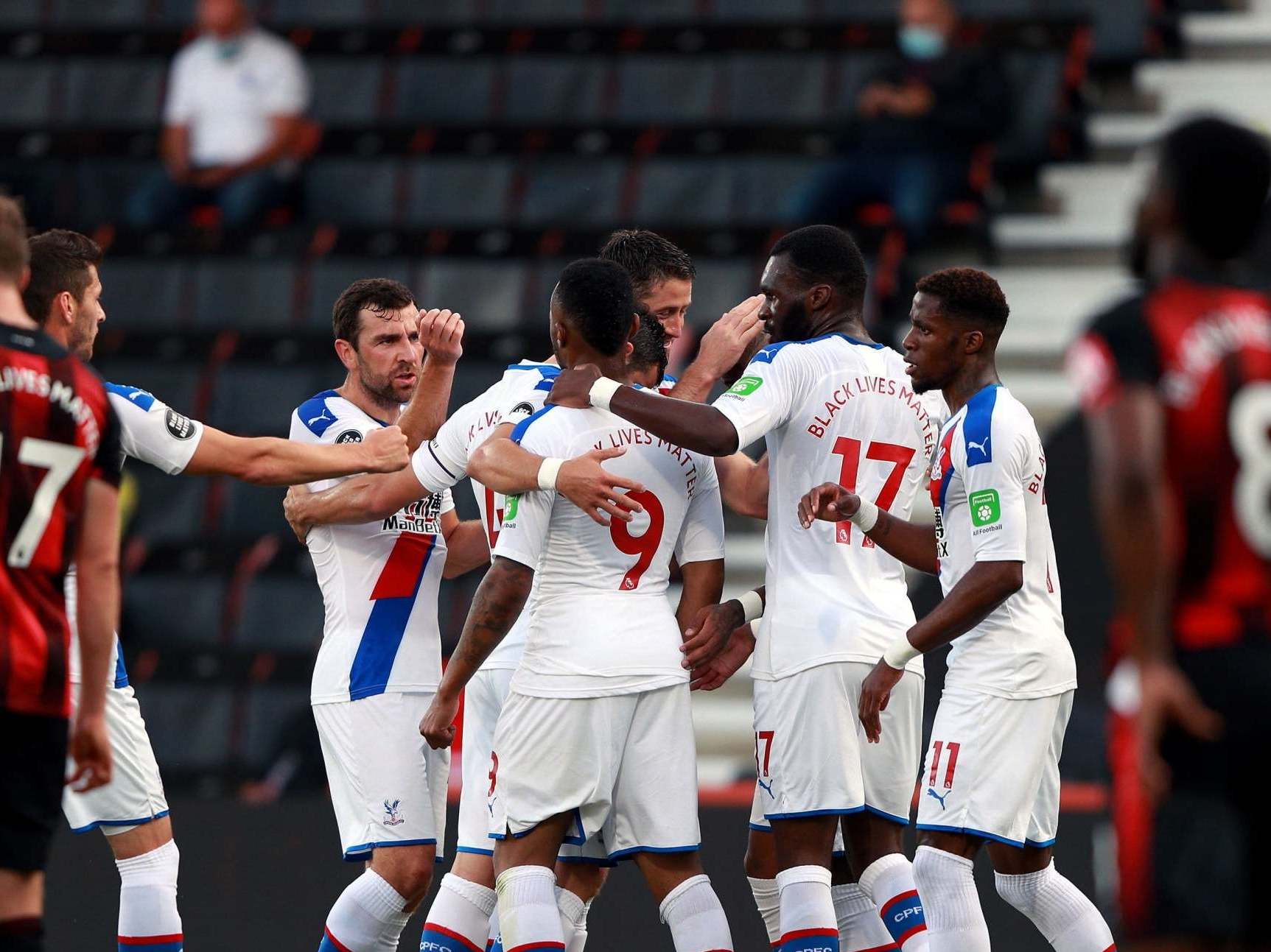 Crystal Palace celebrate Jordan Ayew’s goal
