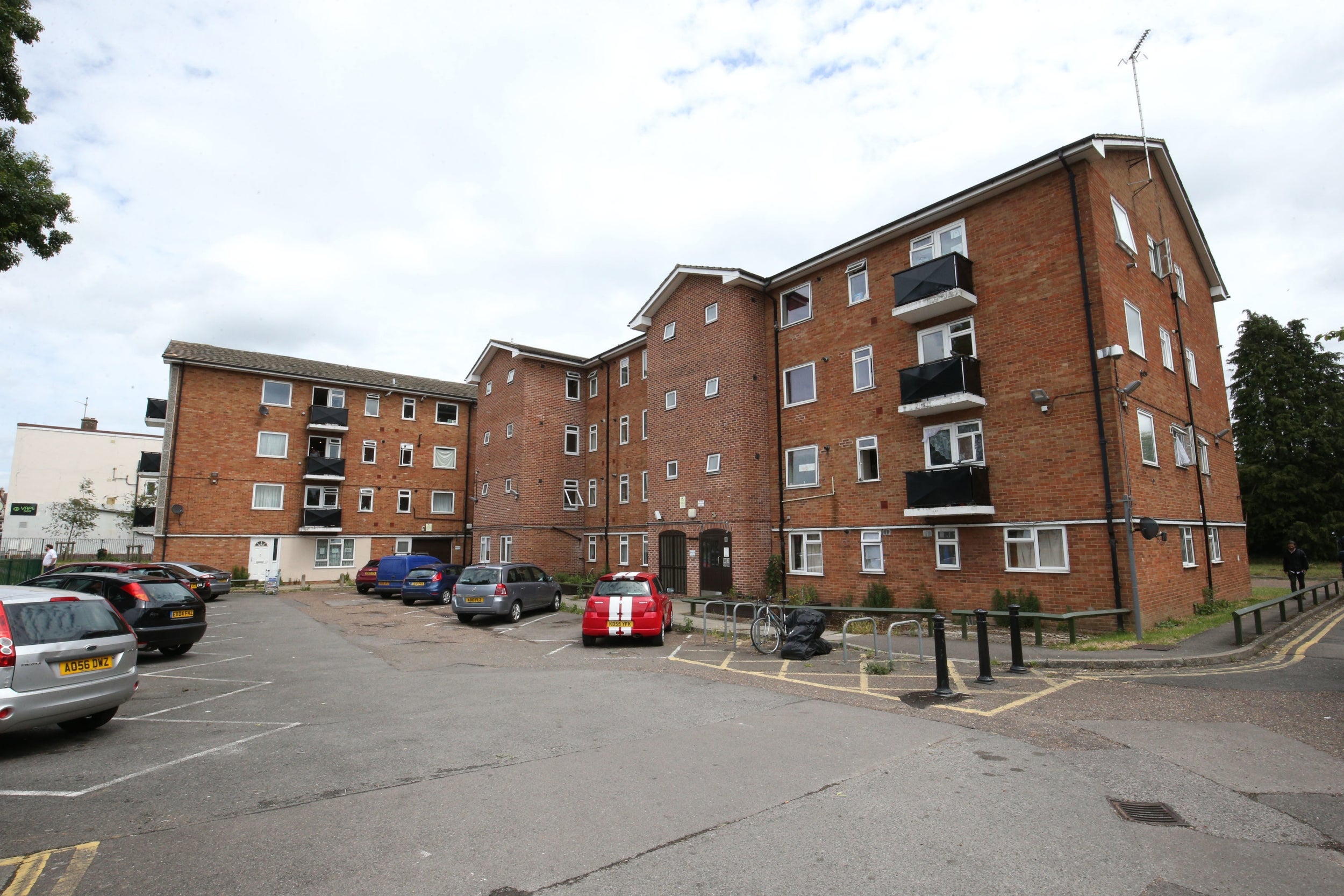 A block of flats in Basingstoke Road, Reading, where the suspect in the Forbury Gardens stabbings was detained. The suspect in the Reading stabbings is a Libyan asylum seeker and mental health is being considered a major factor in the incident, a security source has told the PA news agency. PA Photo. Picture date: Sunday June 21, 2020.