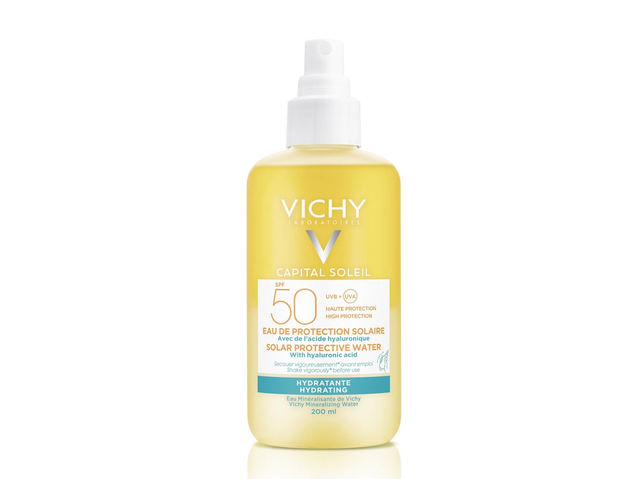 Apply and reapply sunscreen to stay protected during sunny weather (Vichy)