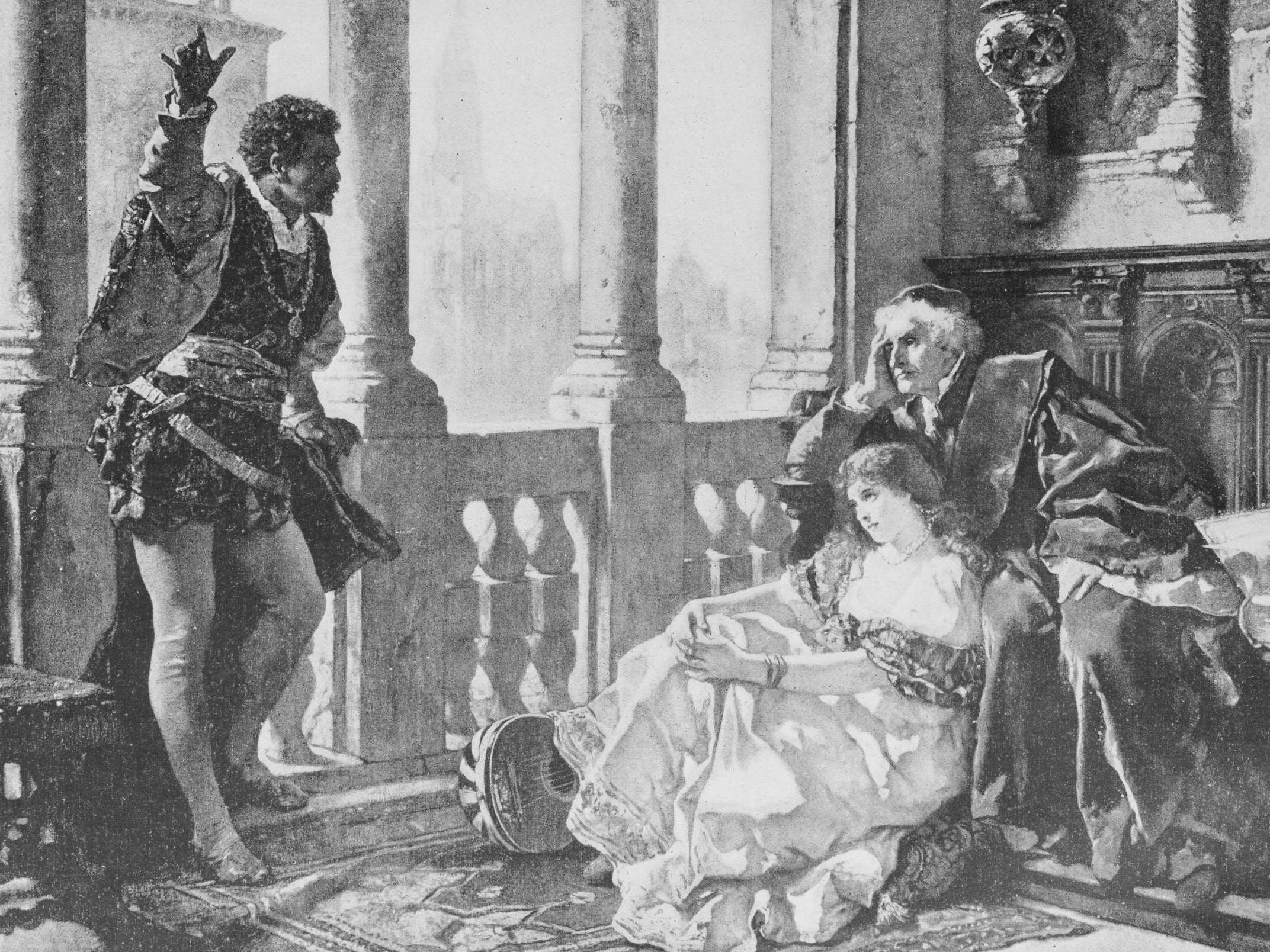 Othello by artist Carl Becker . The play is one of the earliest works of western literature to exploit racism