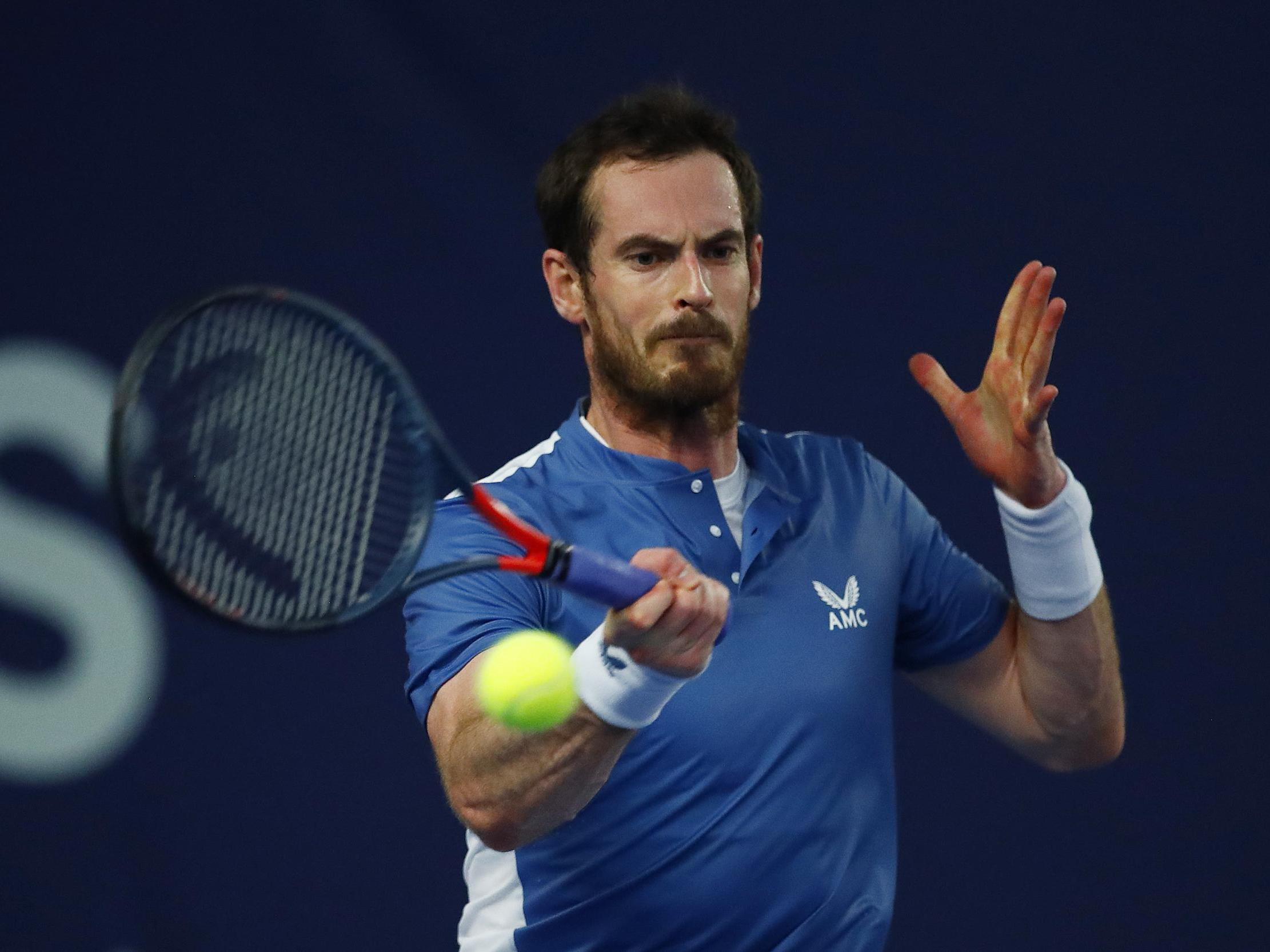 Murray in action against Liam Broady