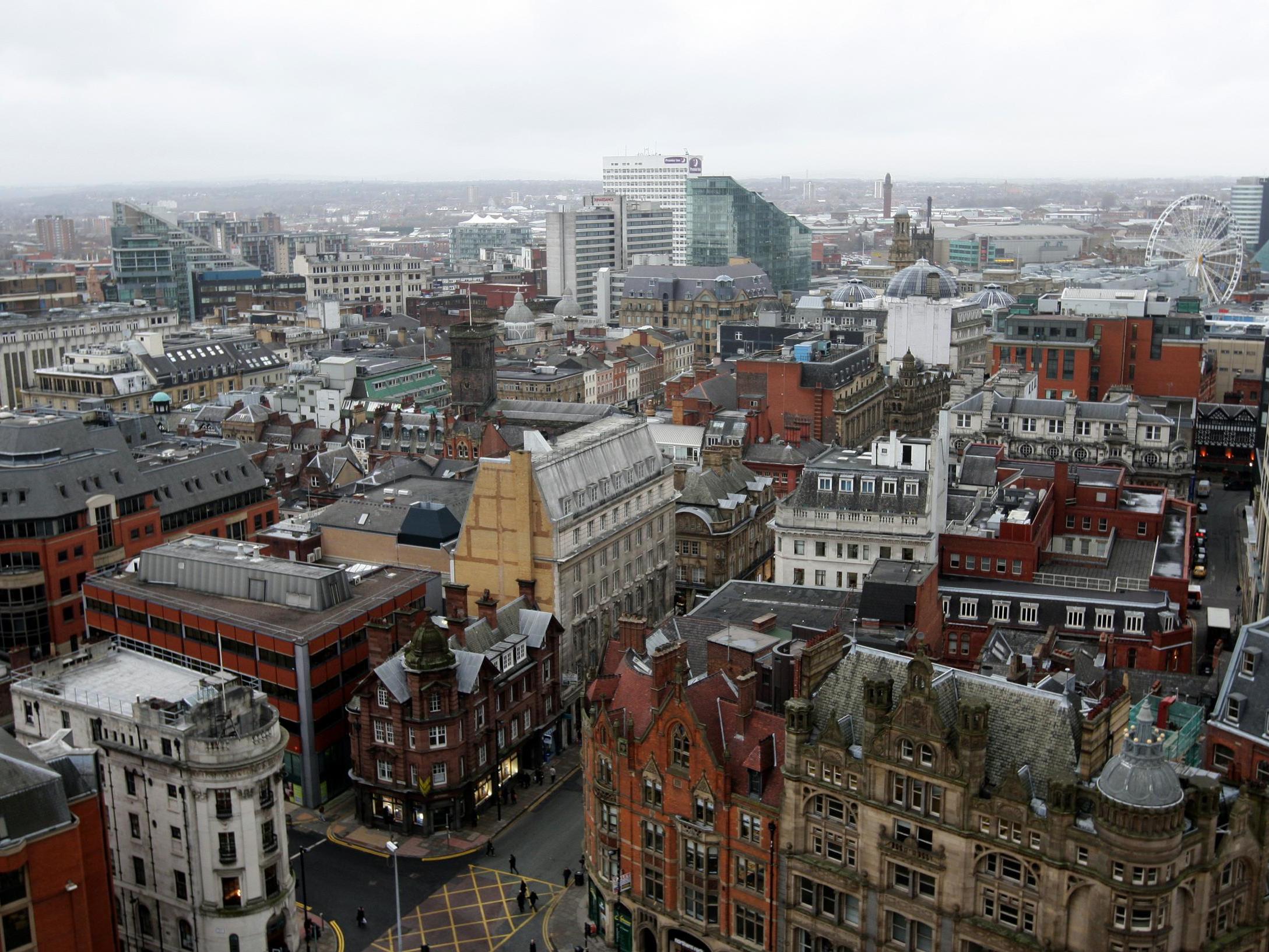 View of Manchester from Manchester Town Hall, where council bosses face a major funding shortfall