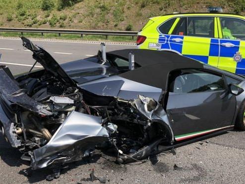 The Lamborghini Huracan Spyder was written off following the crash