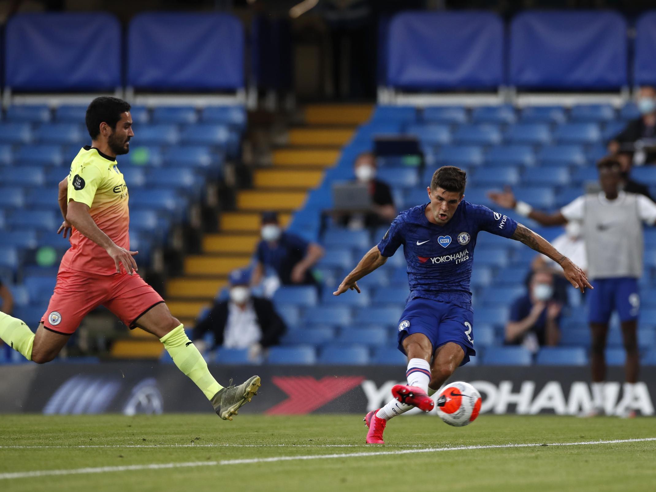Christian Pulisic of Chelsea scores