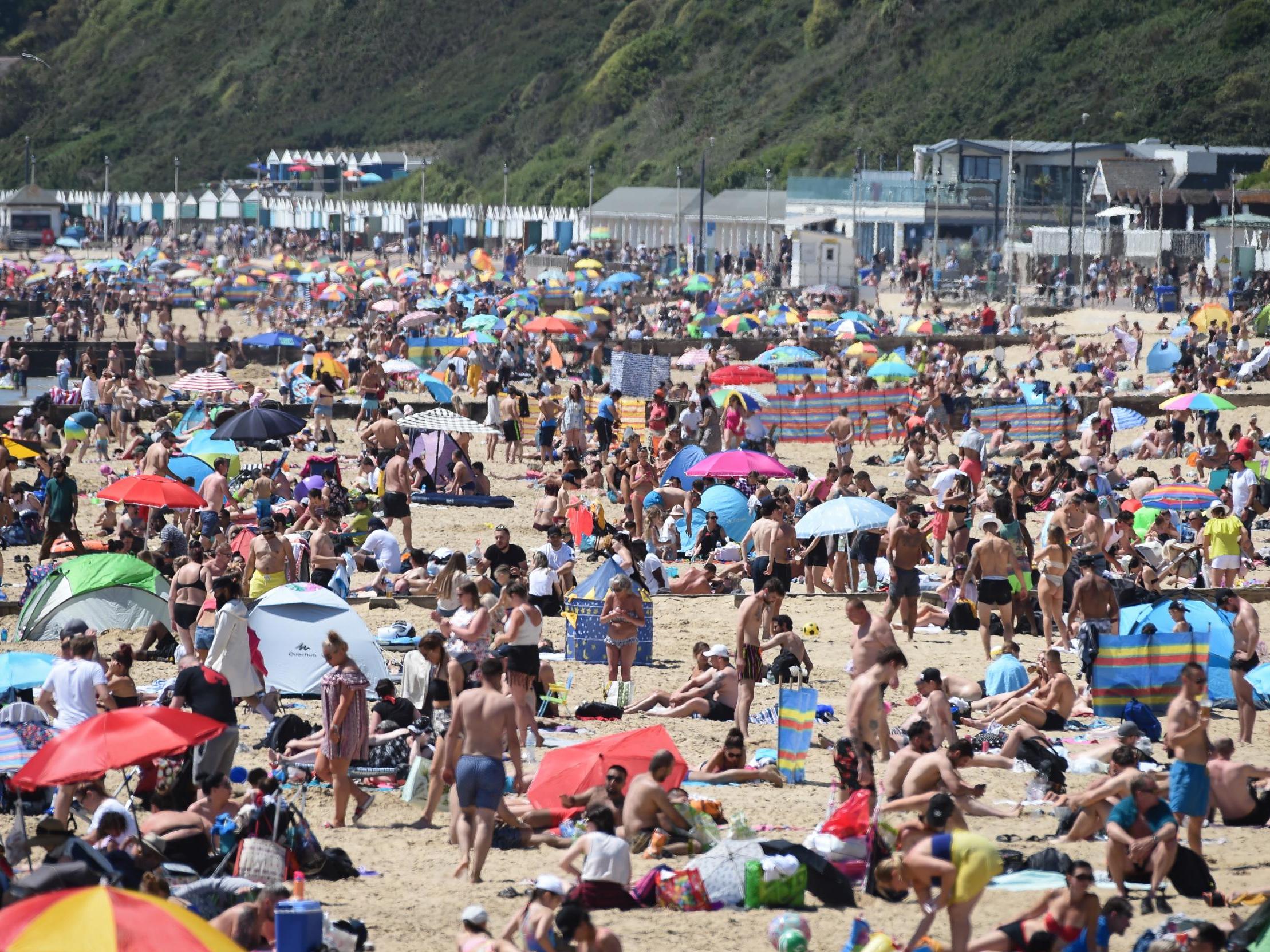 Red alert: the hordes at Bournemouth beach