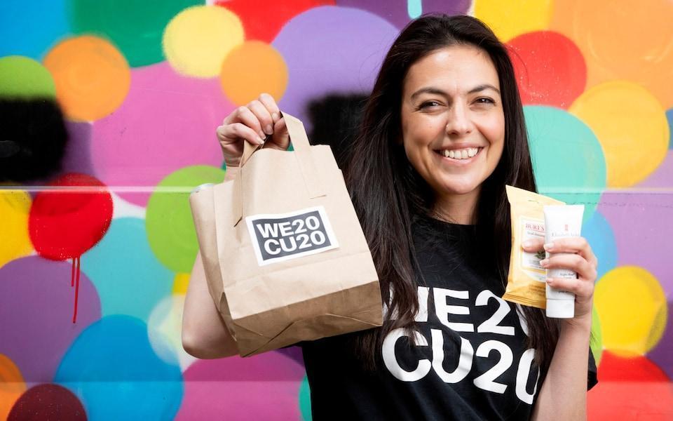 Former magazine editor Lauren Ezekiel set up campaign We C U to distribute goody bags full of donated beauty products to NHS staff. Lauren, 36, from Epping in Essex used her beauty industry contacts to call in thousands of items, including 24,000 bottles of Palmers body lotion, 22,000 Burt’s Bees lip balms and 7,000 face wipes. The “unbelievable” response to the campaign led her to borrow warehouse units to act as a stockroom and hire packing and driver volunteers. “It’s a way to thank the carers and nurses,” says Ezekiel, who has raised more than £5,000 on GoFundMe to make it happen.