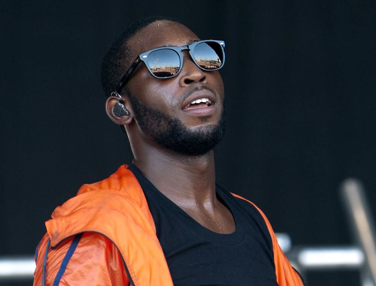 Tinie performing at Glastonbury in 2011