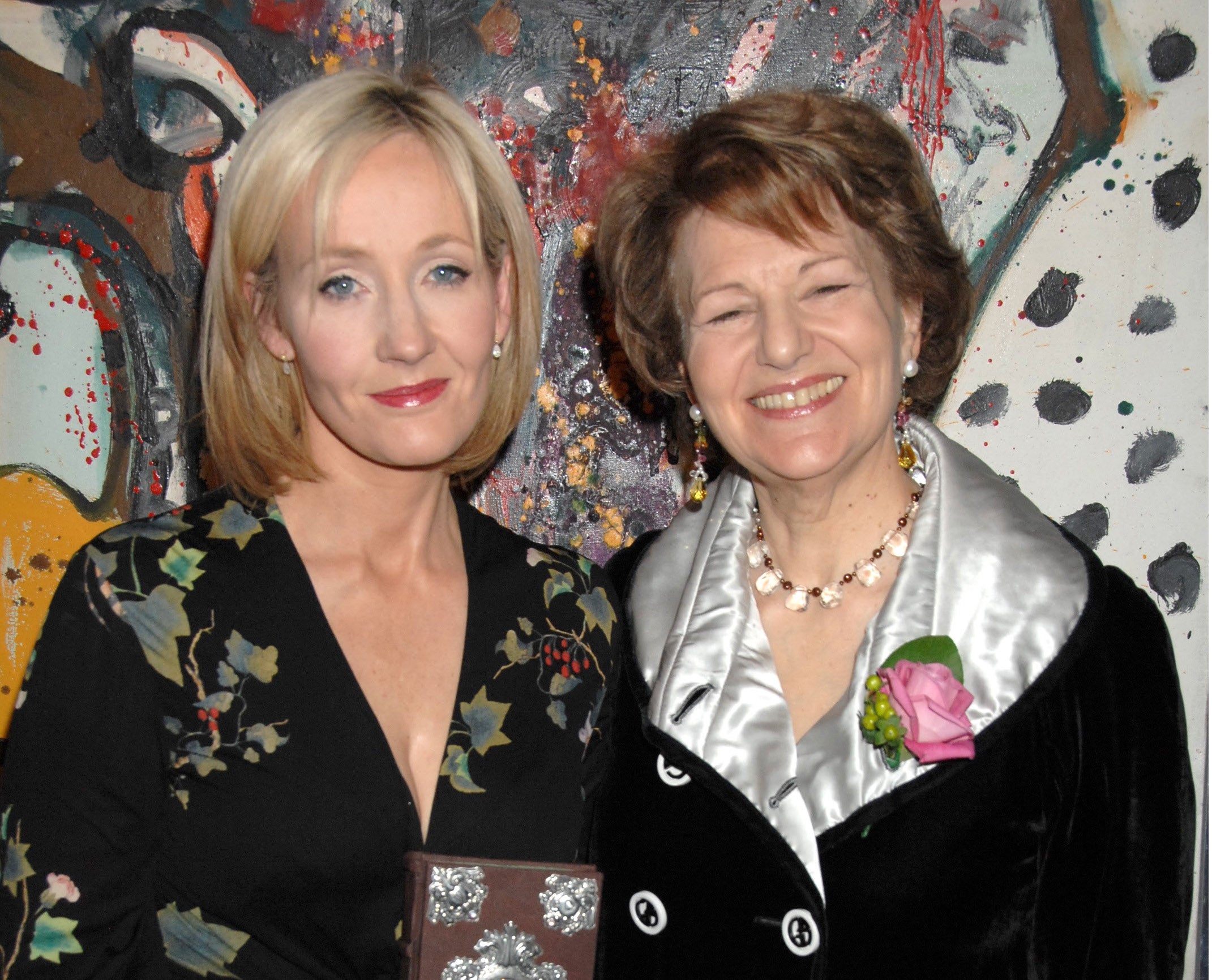 Baroness Emma Nicholson with author JK Rowling