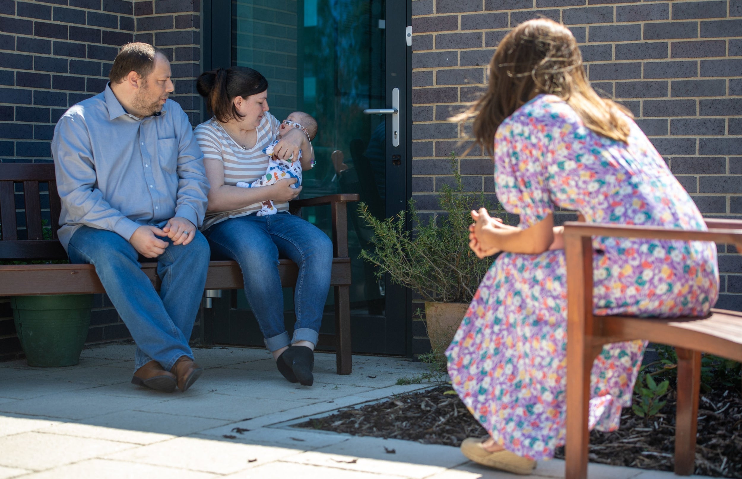 The Duchess of Cambridge meets Liam and Lisa Page and baby Connor