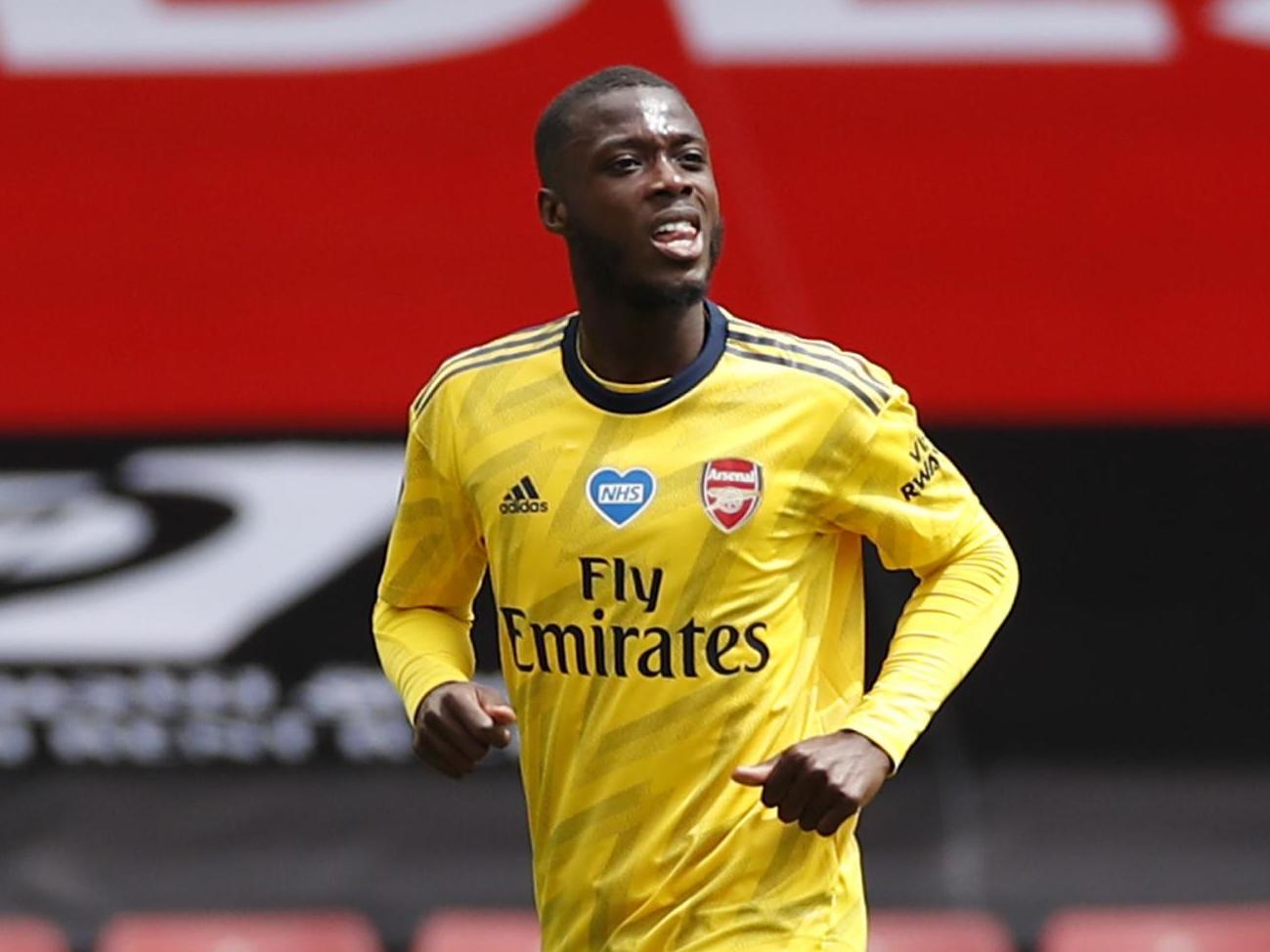 Nicolas Pepe of Arsenal celebrates