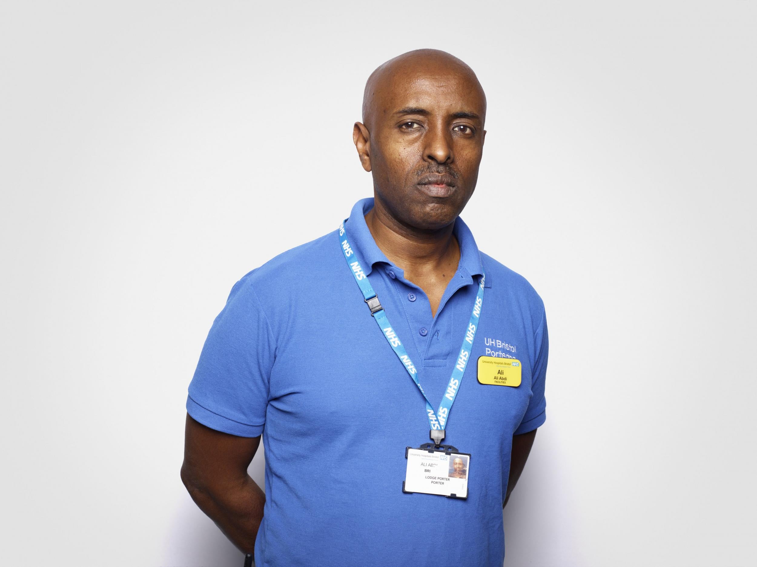 Ali Abdi works as a porter for University Hospitals Bristol NHS Foundation Trust